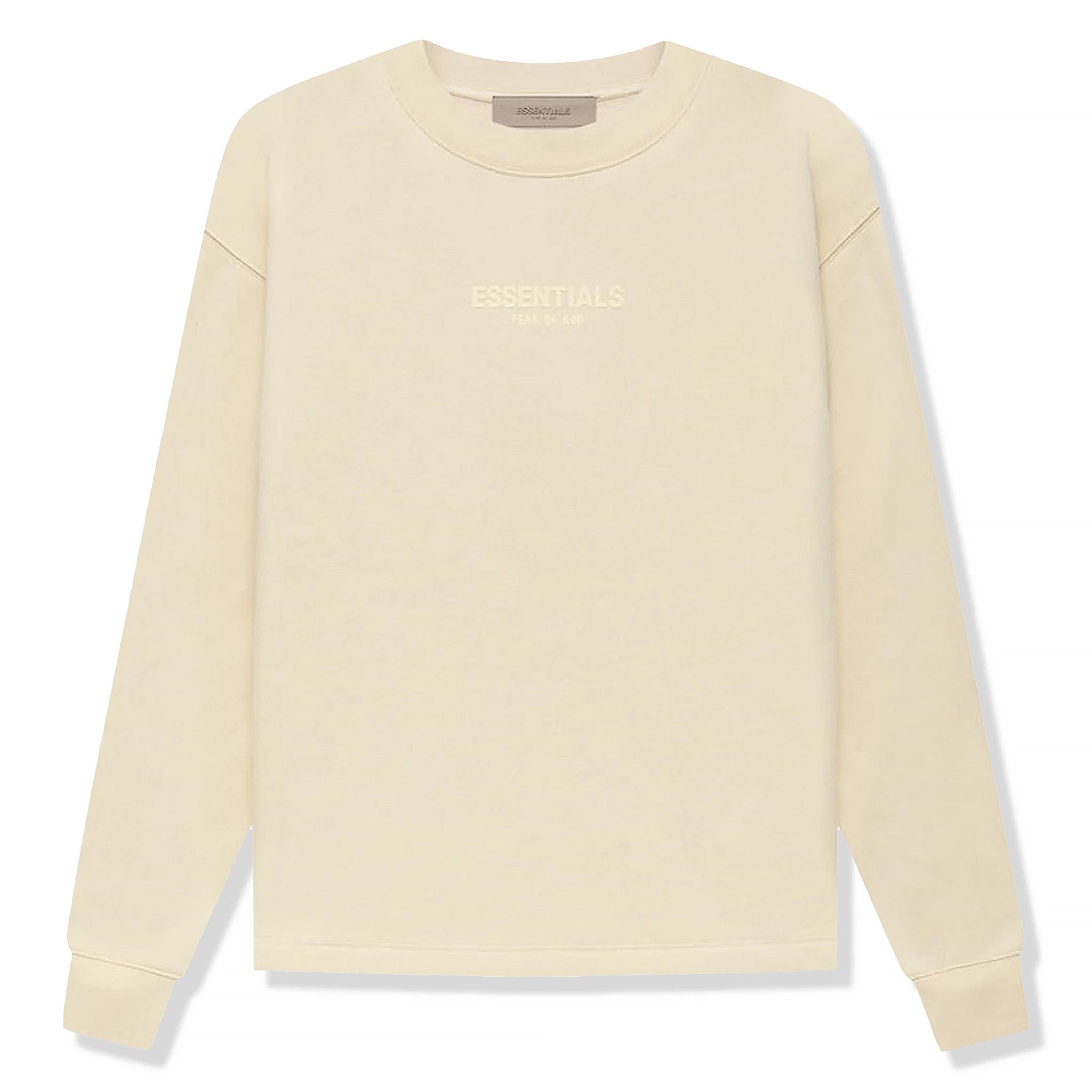 Fear of God Essentials Relaxed Eggshell Crewneck Sweatshirt - Men's Casual Pullover for Streetwear & Loungewear