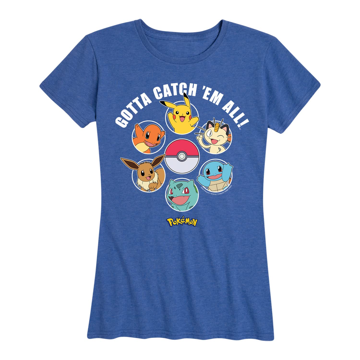 Women's Pokémon Graphic T-Shirt - Short Sleeve Cotton Tee - Casual Anime Shirt for Gaming, Cosplay & Everyday Wear