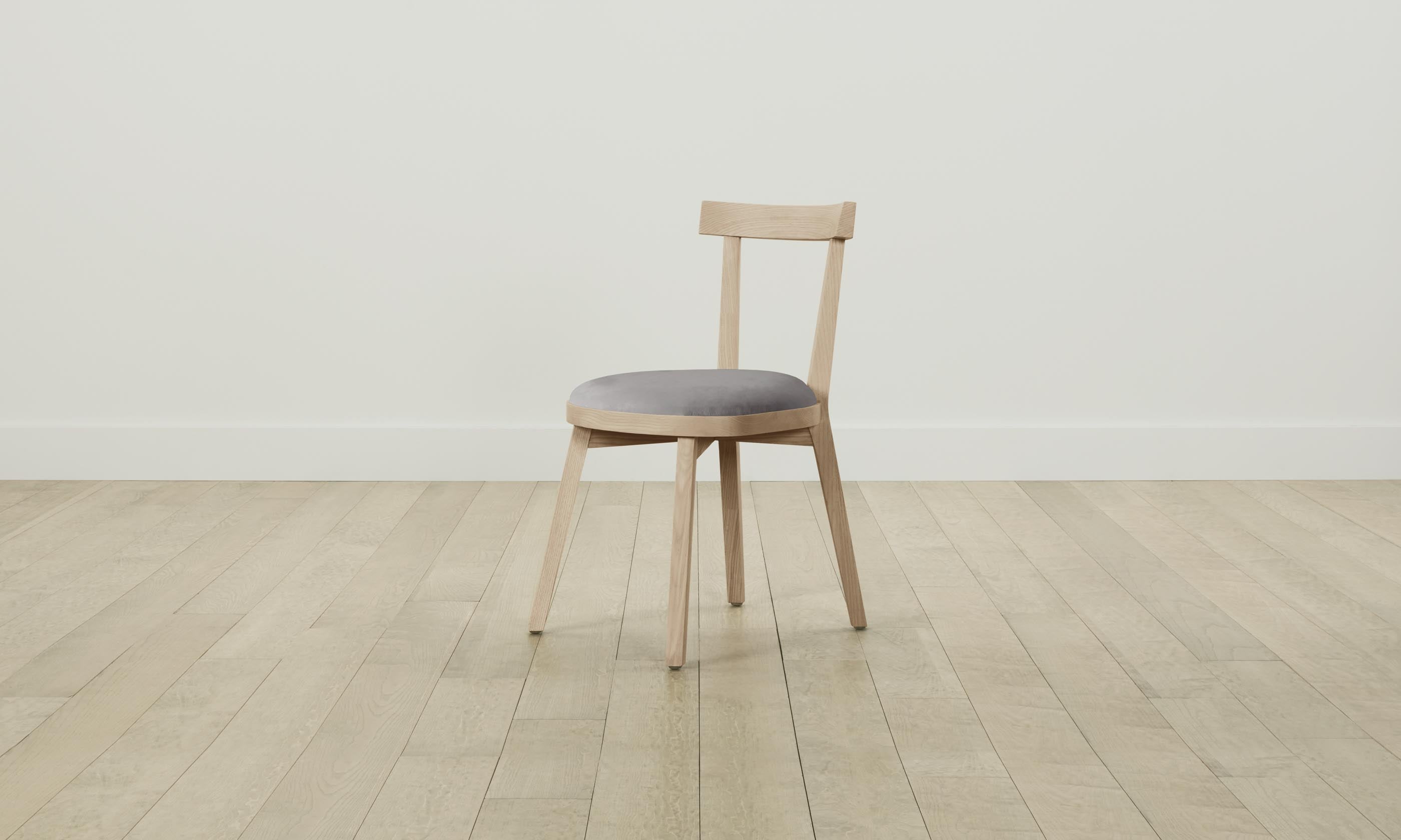Premium Allen Dining Chair - Nubuck Leather Upholstery in Asphalt Gray | Modern Kitchen & Dining Room Furniture for Home Decor