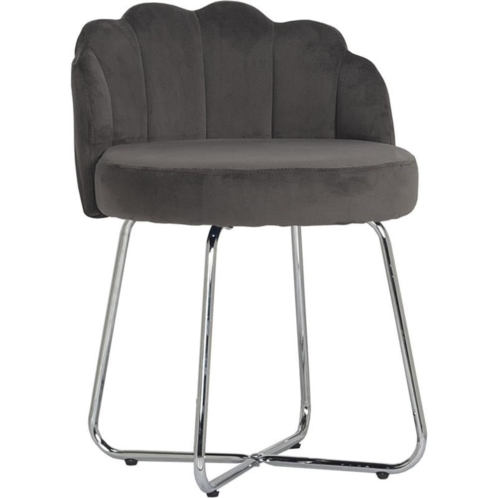 Hillsdale Catalina Vanity Stool - Dark Gray Makeup Stool for Dressing Room, Bathroom & Bedroom | Perfect for Makeup, Hair Styling & Relaxing