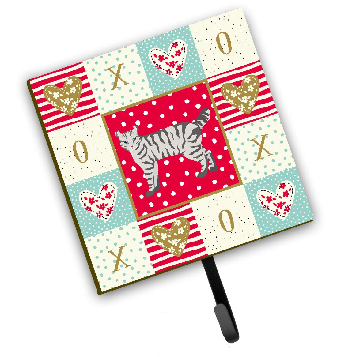 Highlander Lynx #2 Cat Love Wall Hook - Red Key Holder, Coat Rack & Leash Hanger for Home, Kitchen, Entryway | Caroline's Treasures CK5625SH4