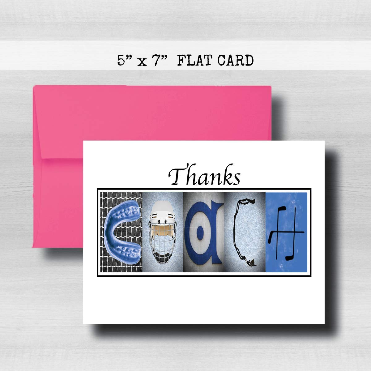 Personalized Hockey Coach Thank You Card - 5