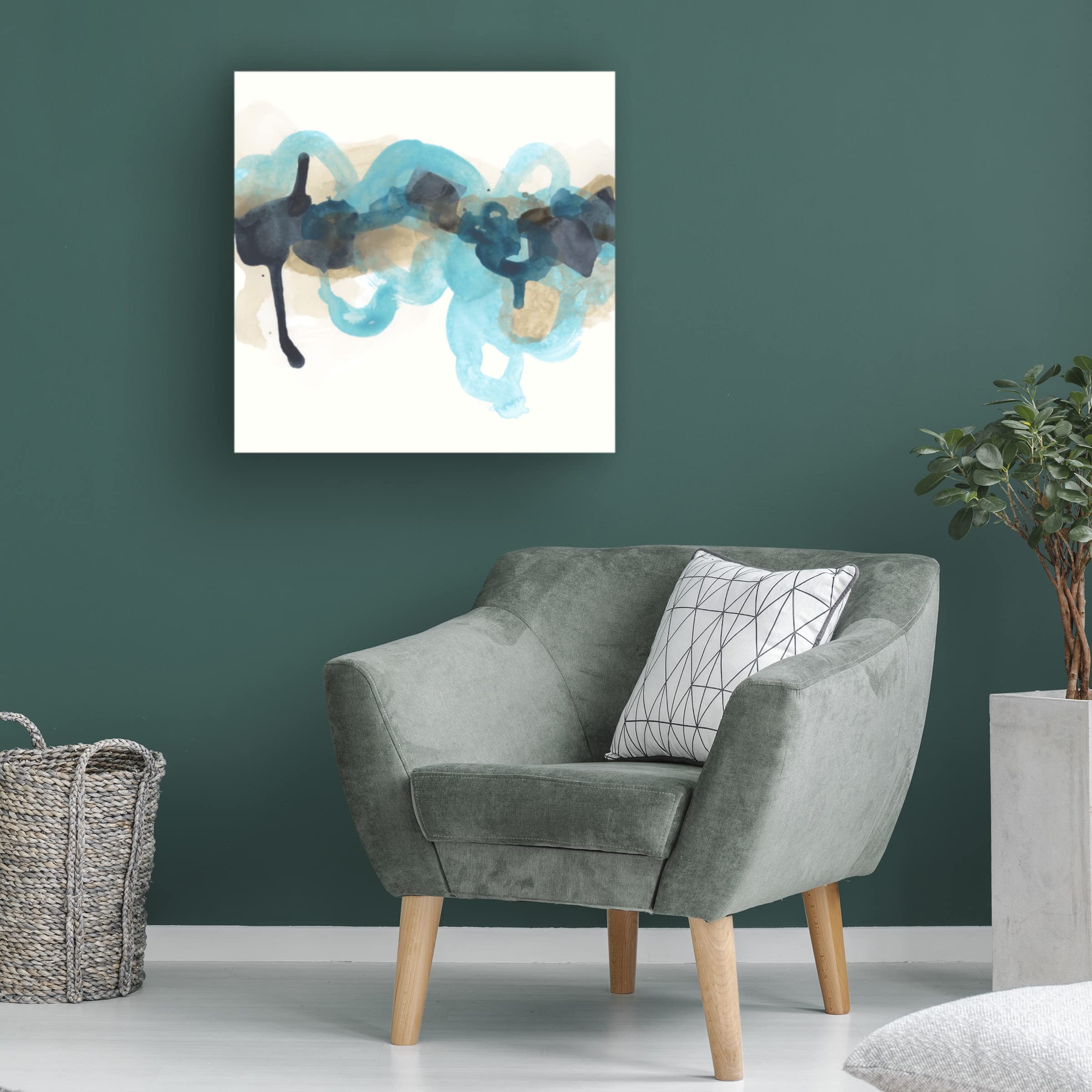June Erica Vess 'Circular Surf I' Canvas Wall Art Print - Modern Coastal Beach Decor for Living Room, Bedroom & Office | Trademark Fine Art Collection