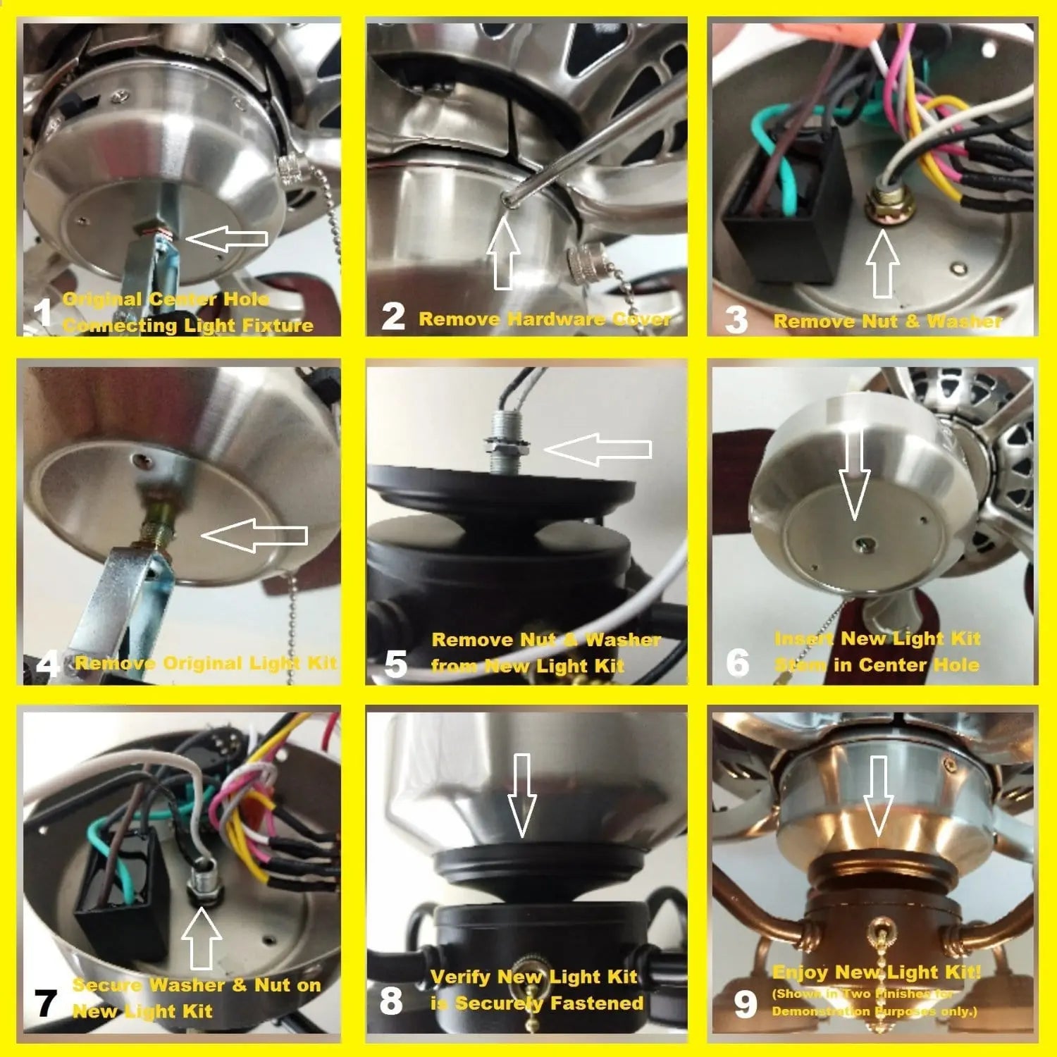 Stylish Kitchen Ceiling Fan Light Kit - Modern LED Lighting Fixture for Home & Restaurant Use | Perfect for Cooking, Dining & Entertaining Areas