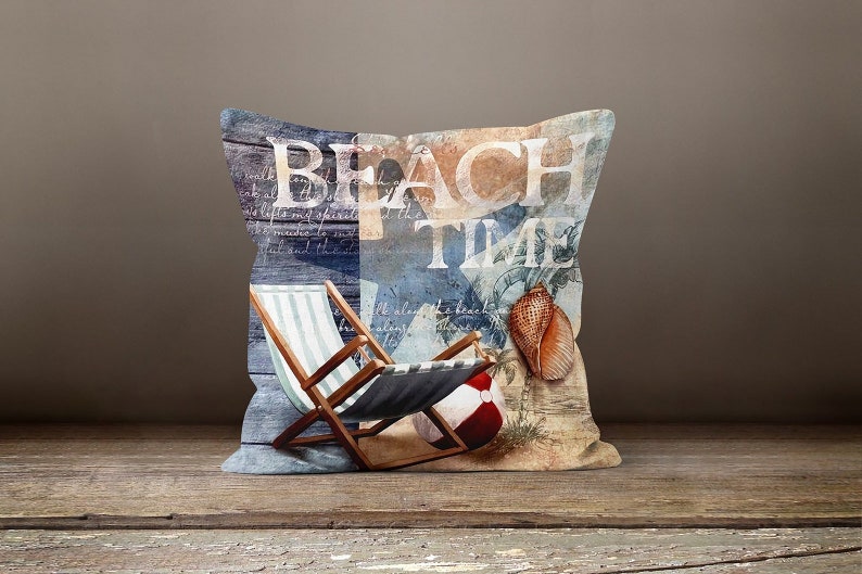 Coastal Quotes Set of 4 Decorative Throw Pillow Covers - Beach House Decor, Boho Living Room Accents, Farmhouse Style Home Accessories