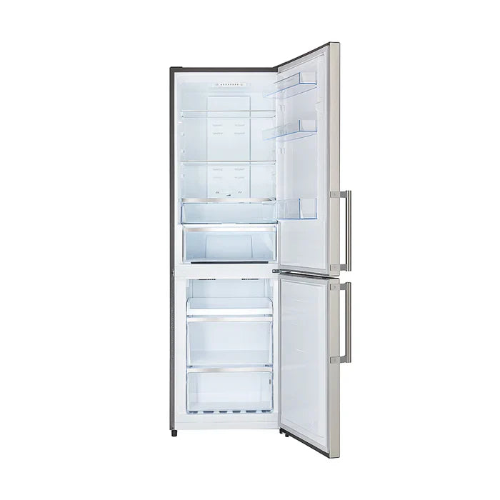 23.4 Inch 10.8 cu.ft Stainless Steel Bottom Freezer Refrigerator - Right Swing Door, Energy Efficient, FFFFD1778 24RS Model | Perfect for Small Kitchens, Apartments & Office Break Rooms