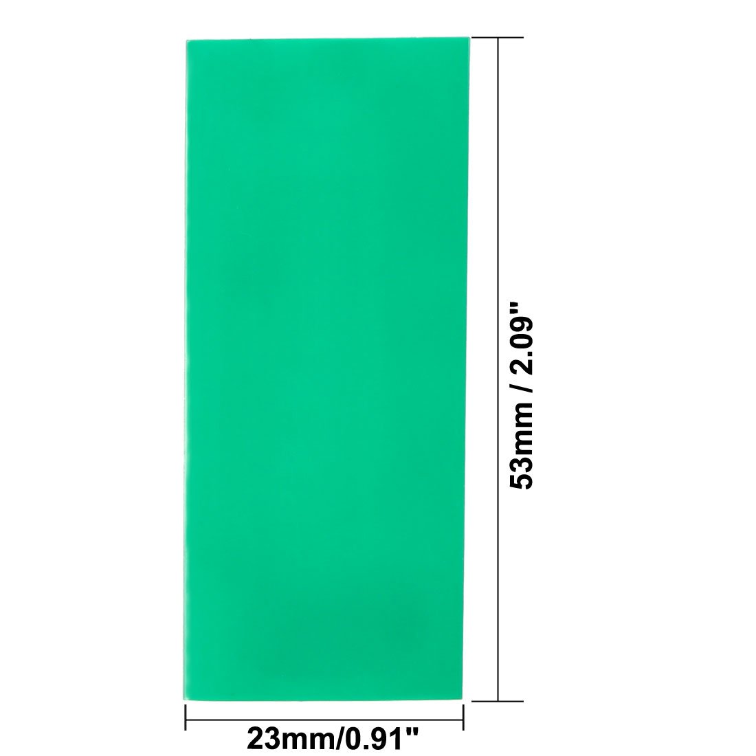 50 Pack Green PVC Battery Heat Shrink Wrap - 53mm Length 23mm Flat Width AA Battery Heat Shrink Tubing for DIY Electronics, Battery Repair & Organizing (Green) - Perfect for Home, Office & Workshop Use