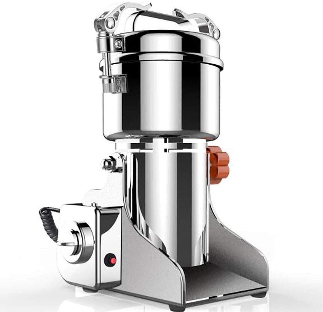 300G Electric Grain Mill Grinder - High-Speed Flour Powder Machine for Spices, Cereals & Coffee - Portable Food Processor with Timing Function - Perfect for Home Baking, Camping & Healthy Cooking