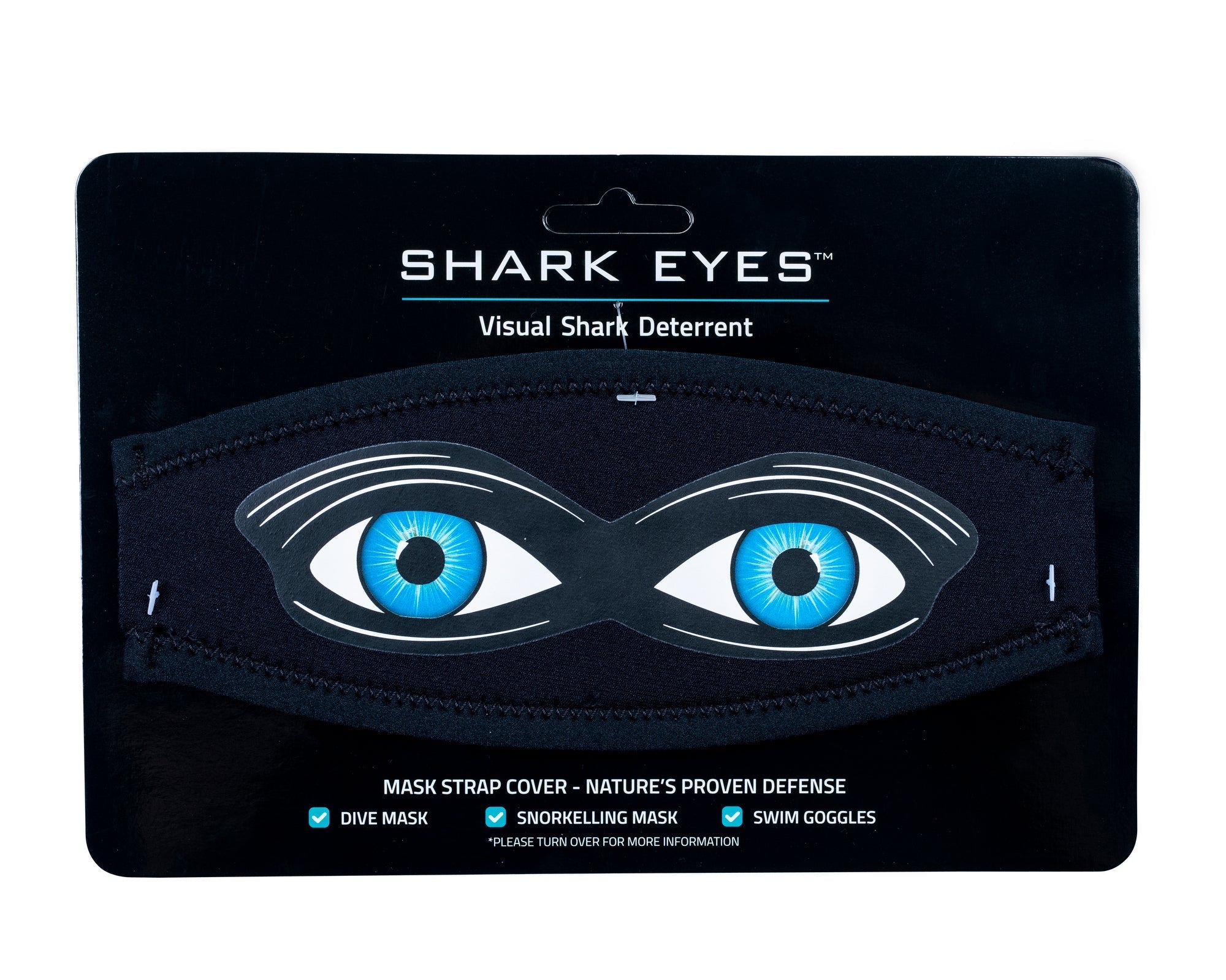 Shark Eyes Mask Tamer - Adjustable Mask Strap Comfortable for Adults & Kids - Perfect for Sports, Travel and Daily Use