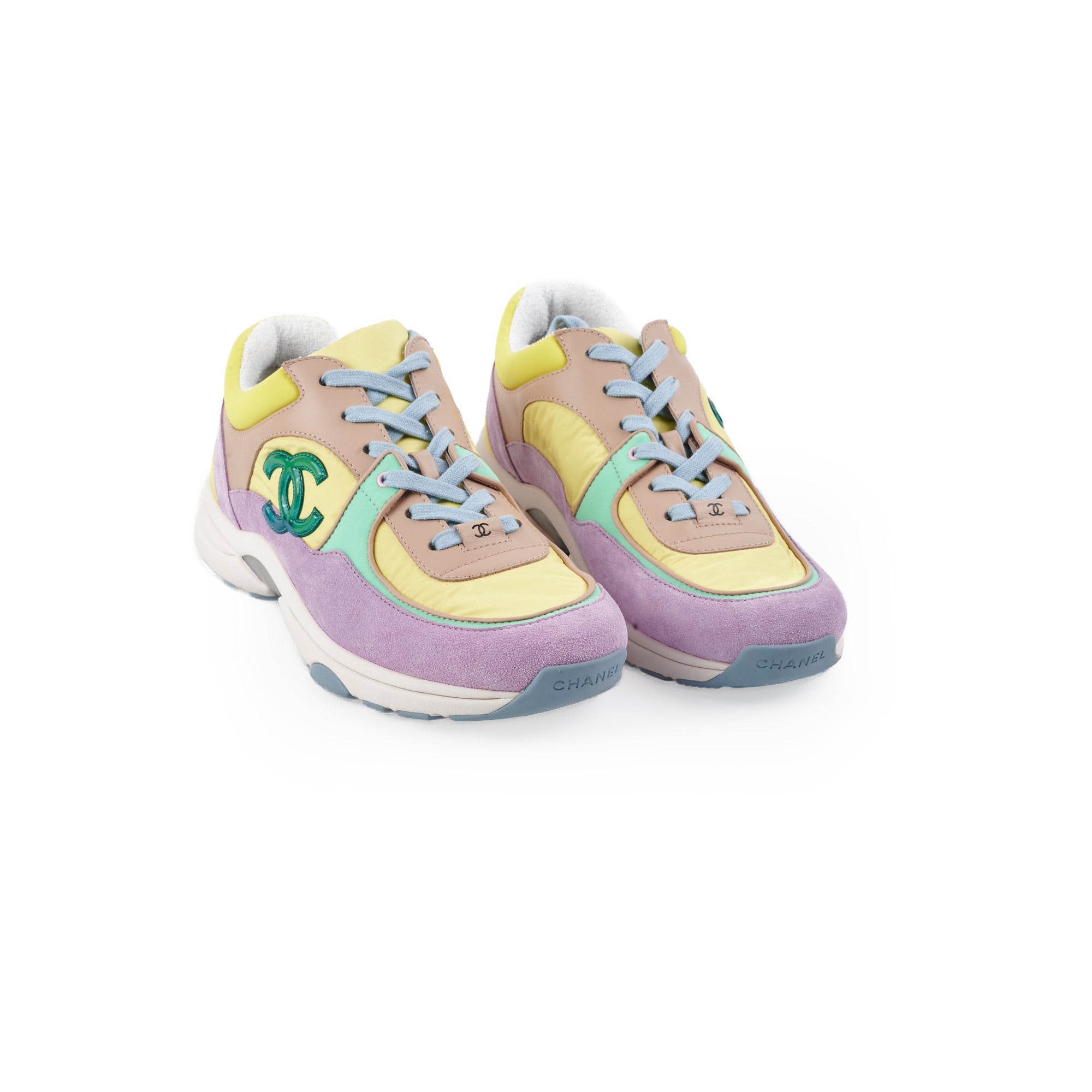 Chanel Women's Leather & Suede Multi-Color Flats Size 41 - Perfect for Casual Outings, Office Wear & Special Occasions