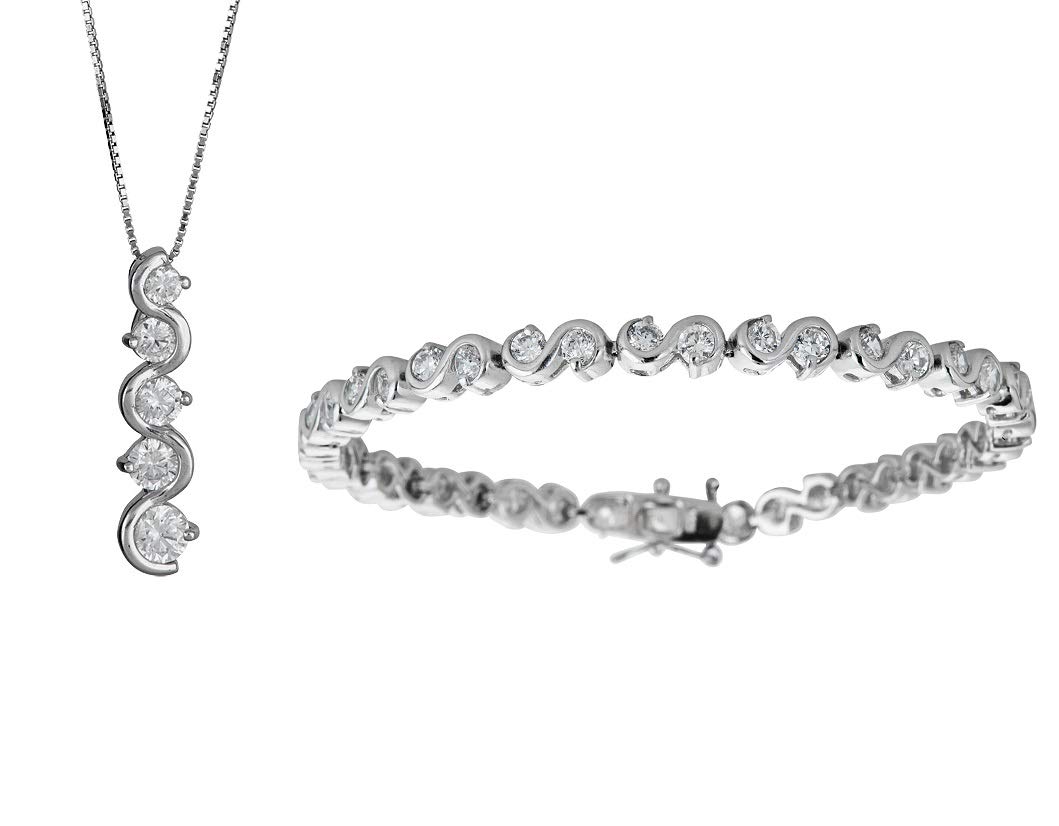 Sterling Silver Rhodium Plated 