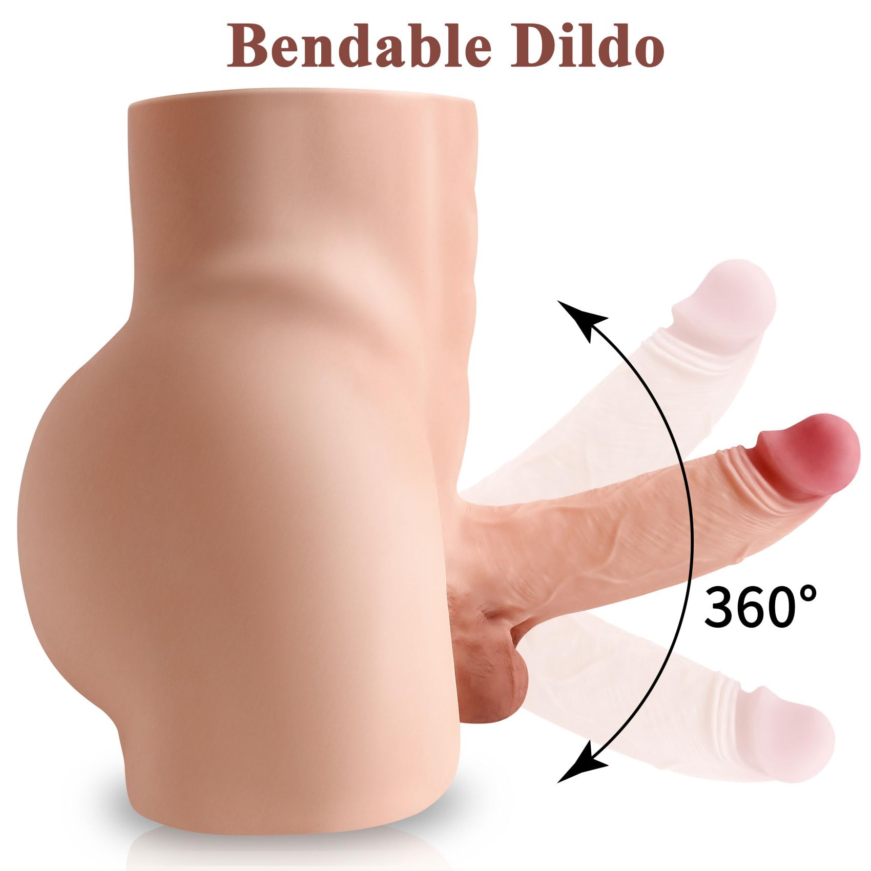 Realistic Life Size Sex Doll with Big Dildo - Full Body Male & Female Adult Toy for Couples, Gay Men & Women - 24.5LB Weight - Perfect for Solo Play, Partner Exploration & LGBTQ+ Intimacy Enhancement