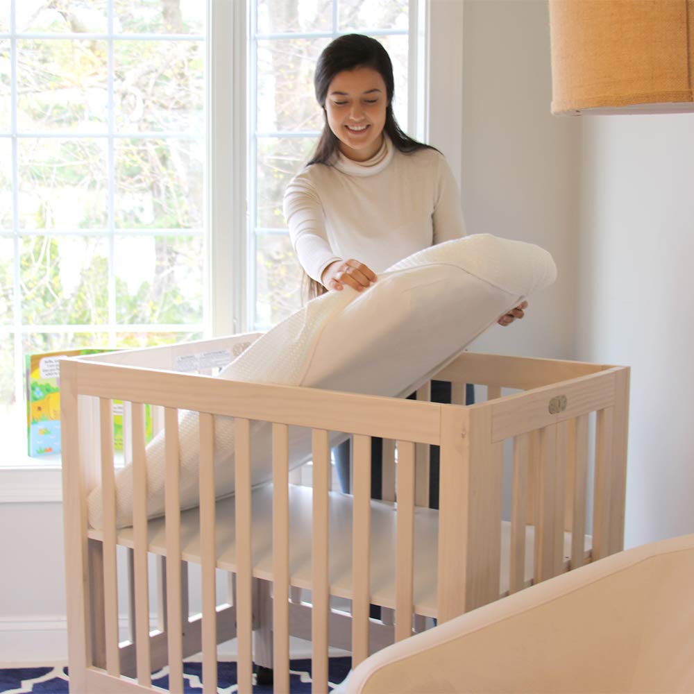 Lullaby Earth Mini Baby Crib Mattress - Dual Firmness Infant Mattress with Washable Cover - Breathable Crib Mattress for Newborns & Toddlers - 38