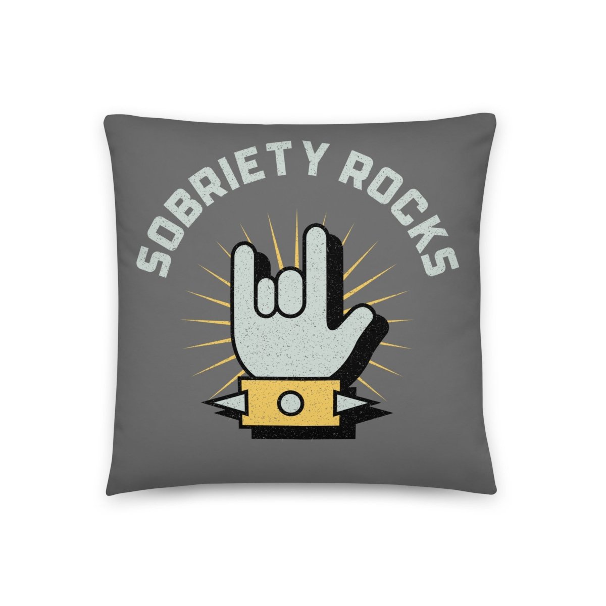 Sobriety Rocks Pillow - Soft & Comforting Throw Pillow for Home Decor, Couch, Sofa, or Bed - Perfect for Recovery Support & Sober Living Spaces