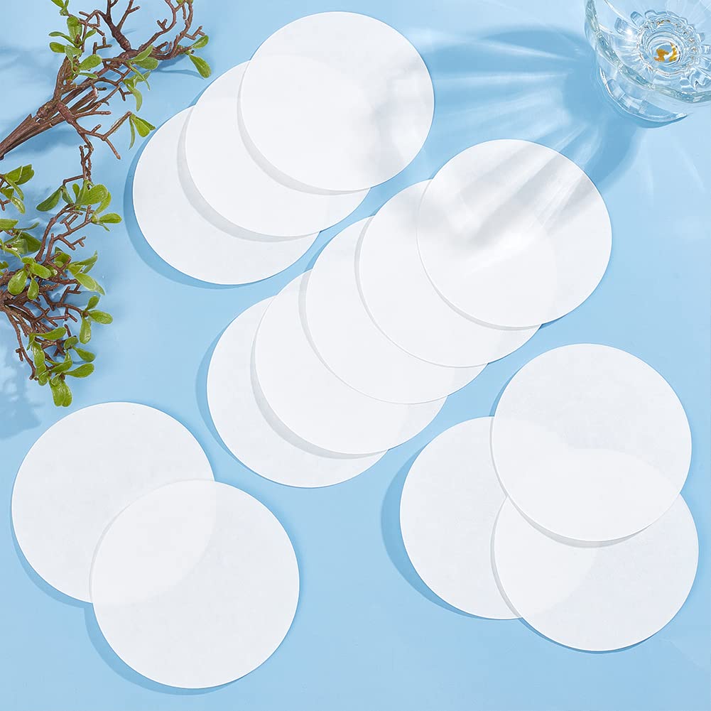 GORGECRAFT 100PCS 90mm High-Quality Synthetic Filter Discs - Cellulose Filter Paper for Buchner Funnel, Medium Speed Filtration, Mushroom Cultivation & Lab Use - Ashless, Circular Funnel Filters for Scientific Experiments & Coffee Brewing