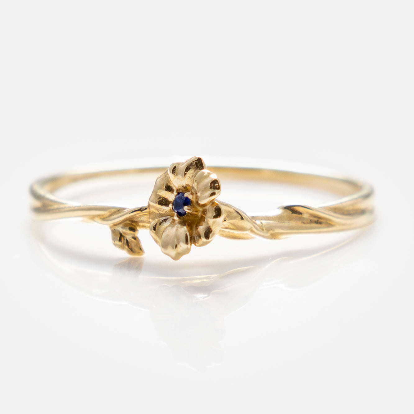 Solid Gold Birth Flower Ring - Personalized Zodiac Jewelry for Women - Perfect Gift for Birthday, Anniversary & Special Occasions