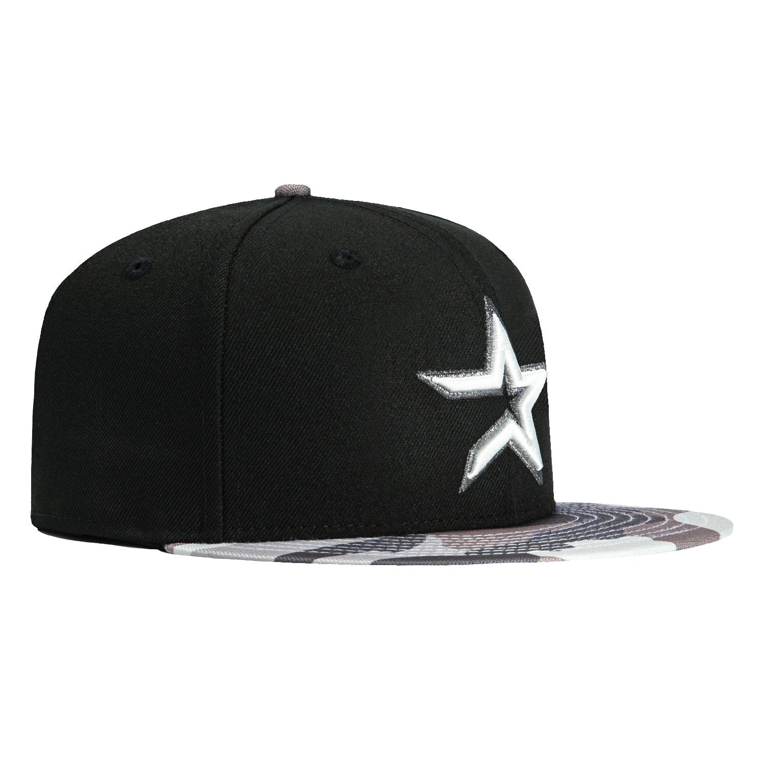 New Era 59Fifty Surveillance Pack Houston Astros 2000 Baseball Cap - Black Camo Hat for Men, Adjustable Snapback, Official MLB Licensed - Perfect for Baseball Games, Streetwear & Sports Fan Gifts