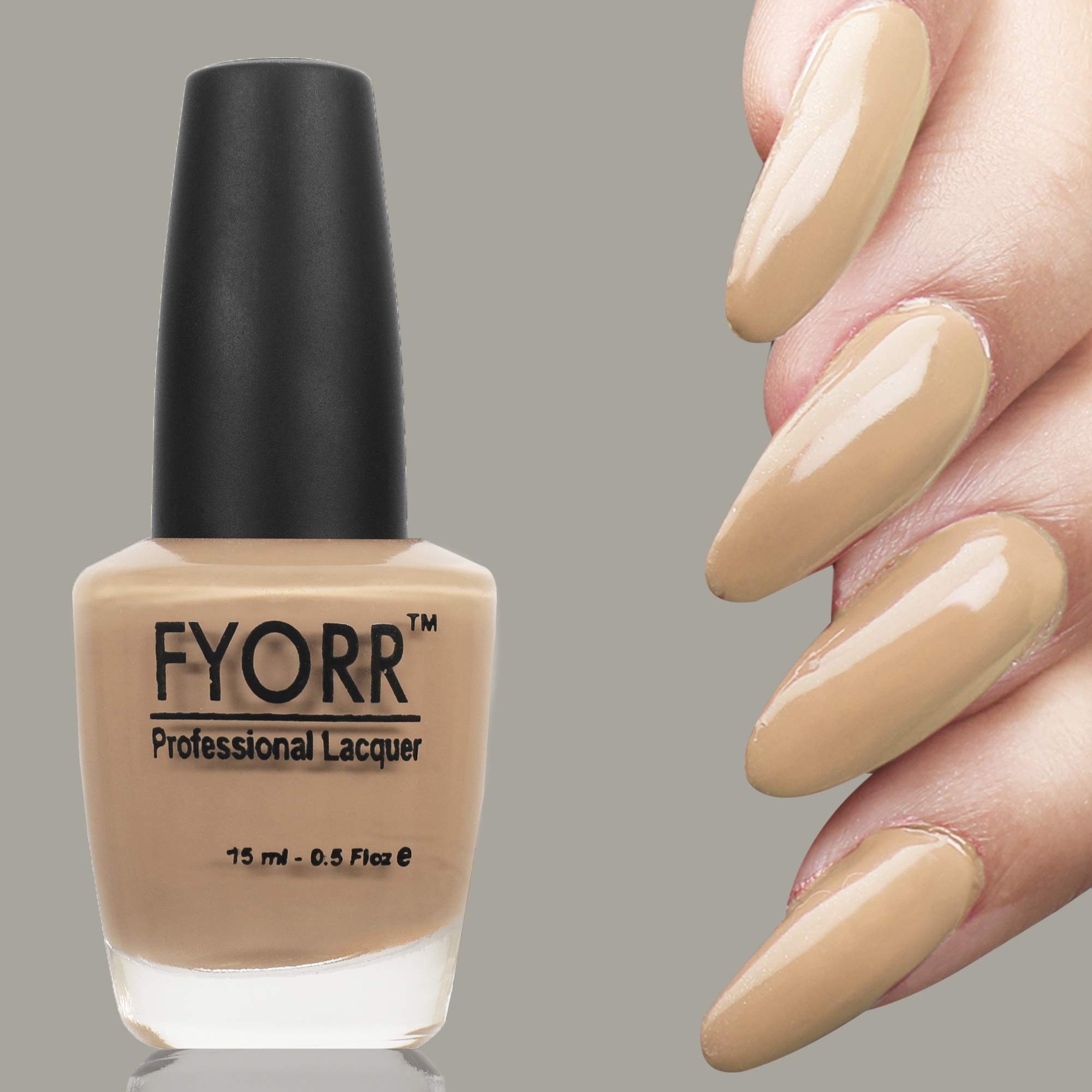 FYORR 15ml Quick Dry Nail Polish - Long Lasting Smooth Matte Finish in Pale Nude | Vegan & Cruelty Free | Perfect for Everyday Wear, Office & Special Occasions