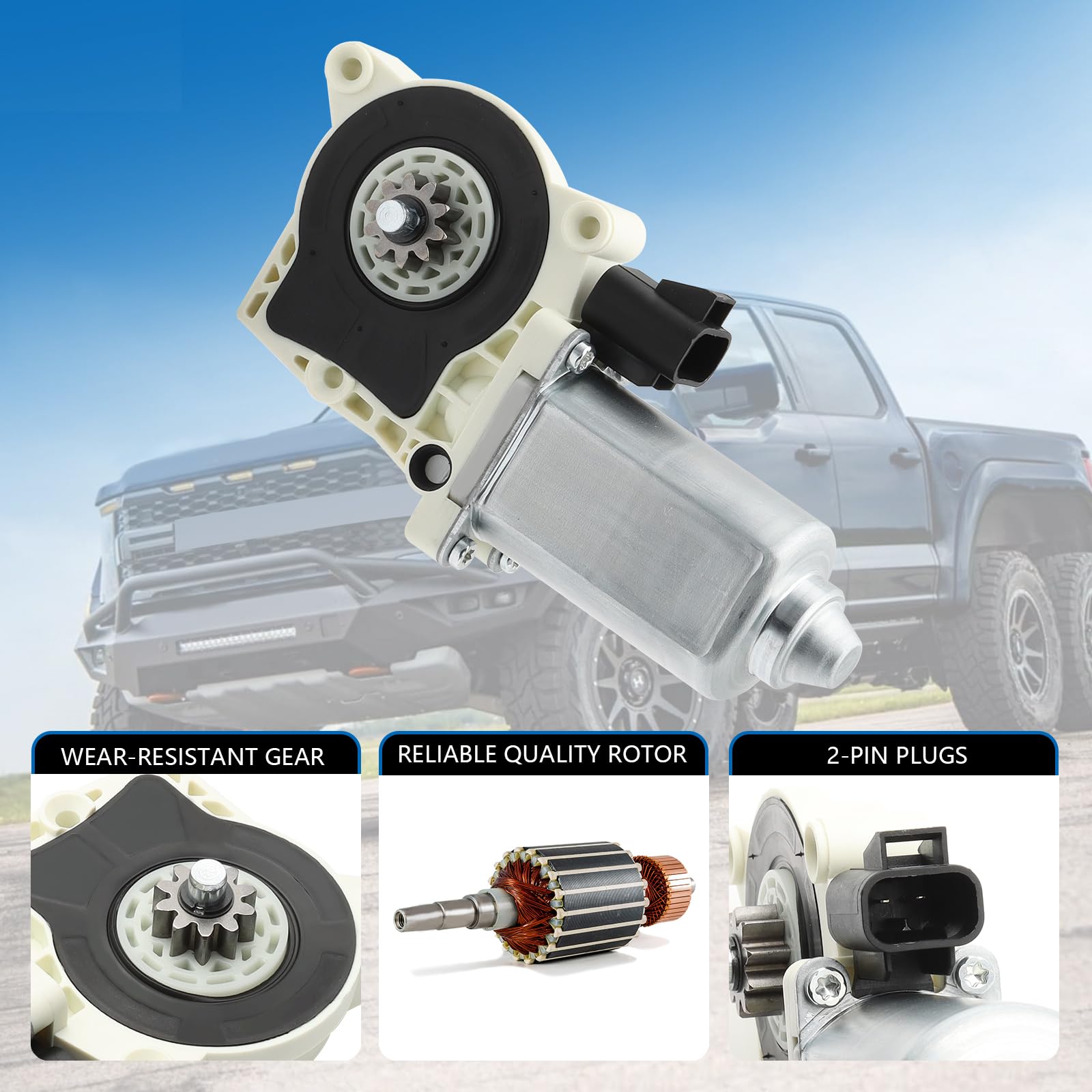 80-03129-90 Amp Step Motor - Replacement Electric Side Step Motor for Ford F-150, Super Duty, GM & Hummer | Compatible with Amp Research PowerStep Running Boards | All-Weather Performance for Off-Road & Truck Accessories