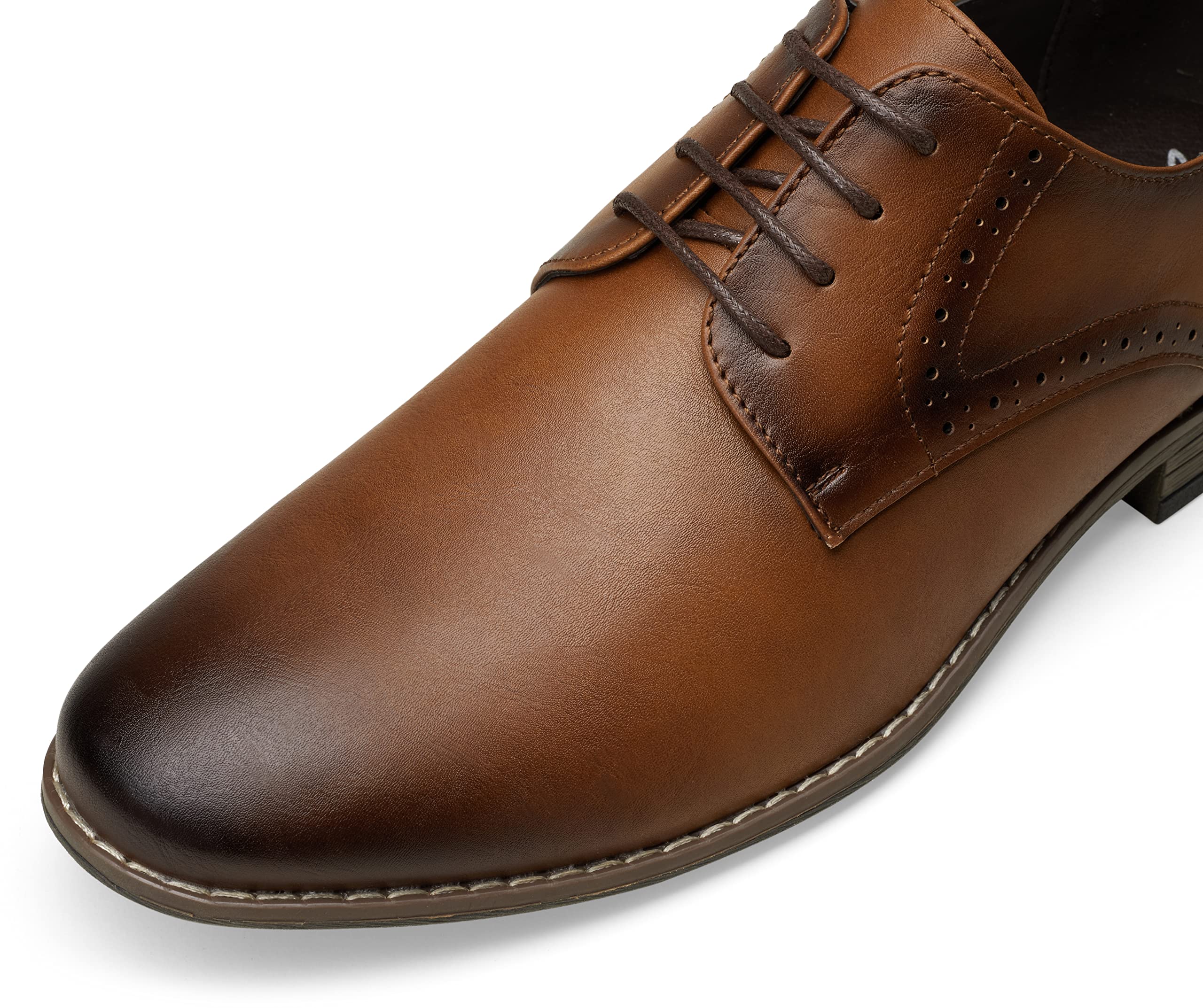 Jousen Men's Oxford Plain Toe Dress Shoes - Classic Formal Derby Shoes for Business, Office & Wedding | Comfortable Leather Dress Shoes for Men