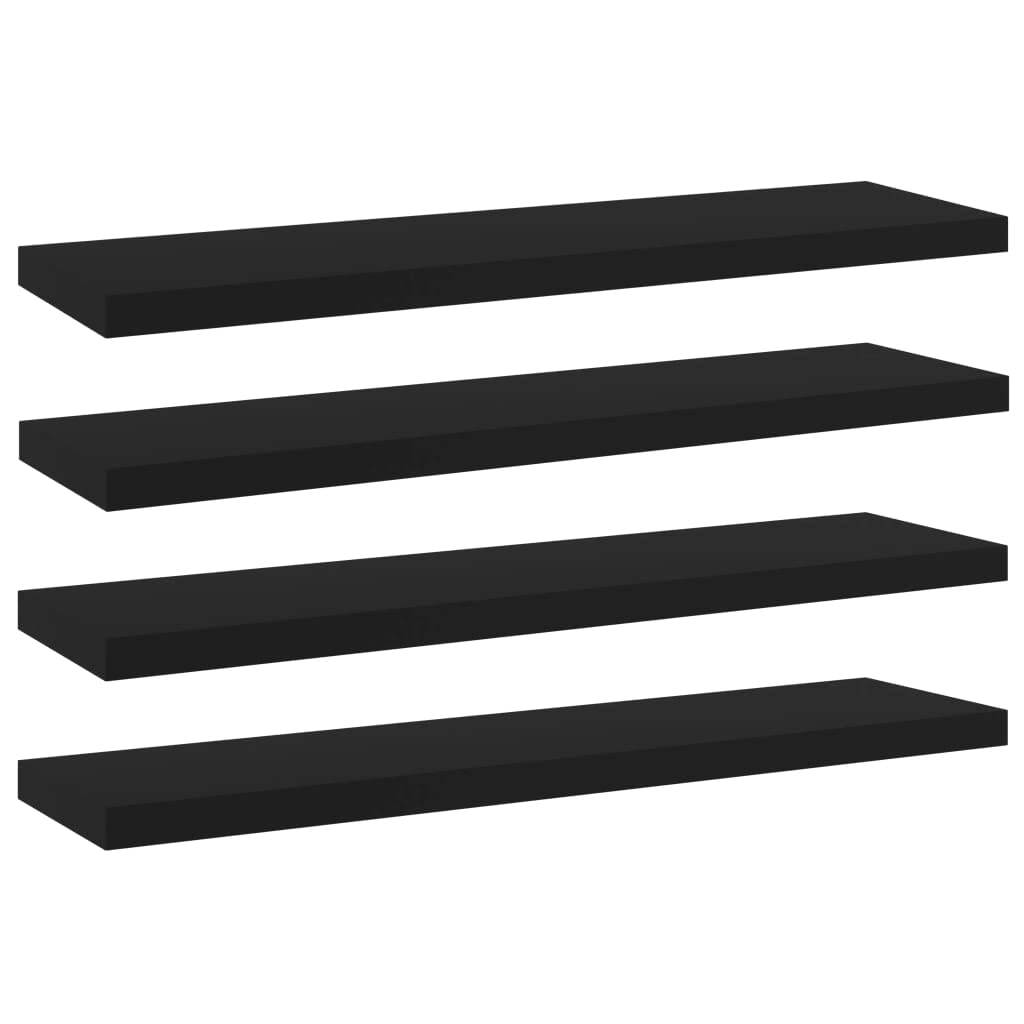 SKM 4-Pack Black Bookshelf Boards - 15.7