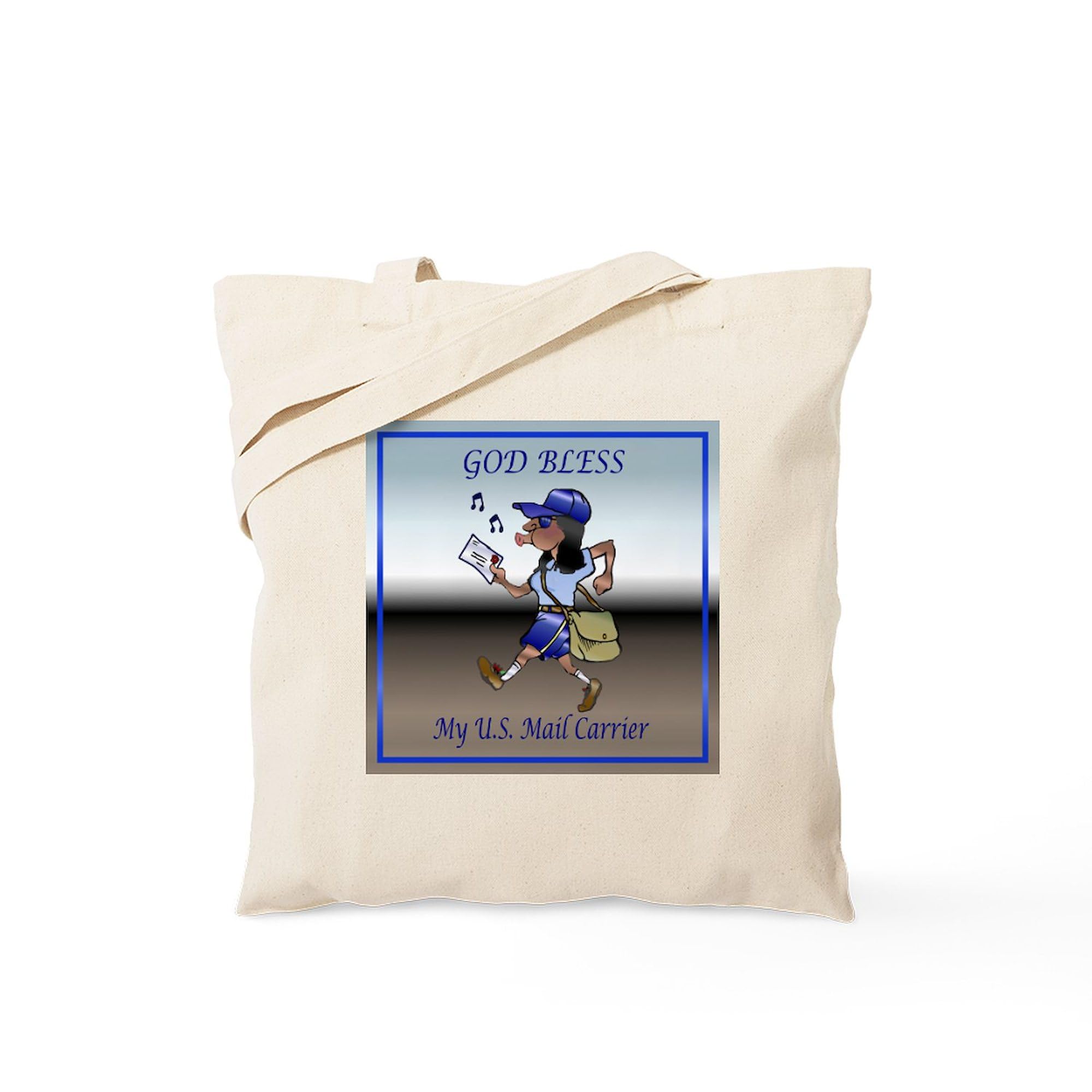 Mail Carrier Tote Bag - Natural Canvas Reusable Shopping Bag for Groceries, Beach & Work | Eco-Friendly Cotton Tote with Durable Handles