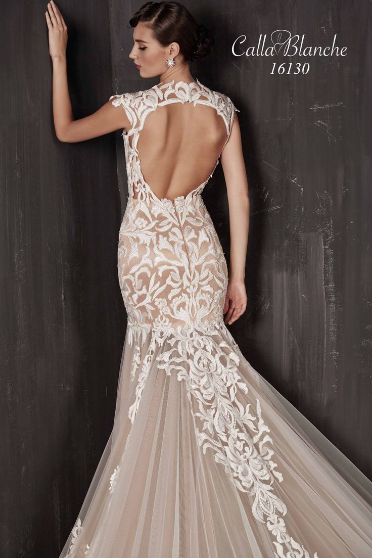 Calla Blanche Lydia 16130 Sample Wedding Gown - Elegant Lace Bridal Dress for Brides, Formal Occasions & Special Events