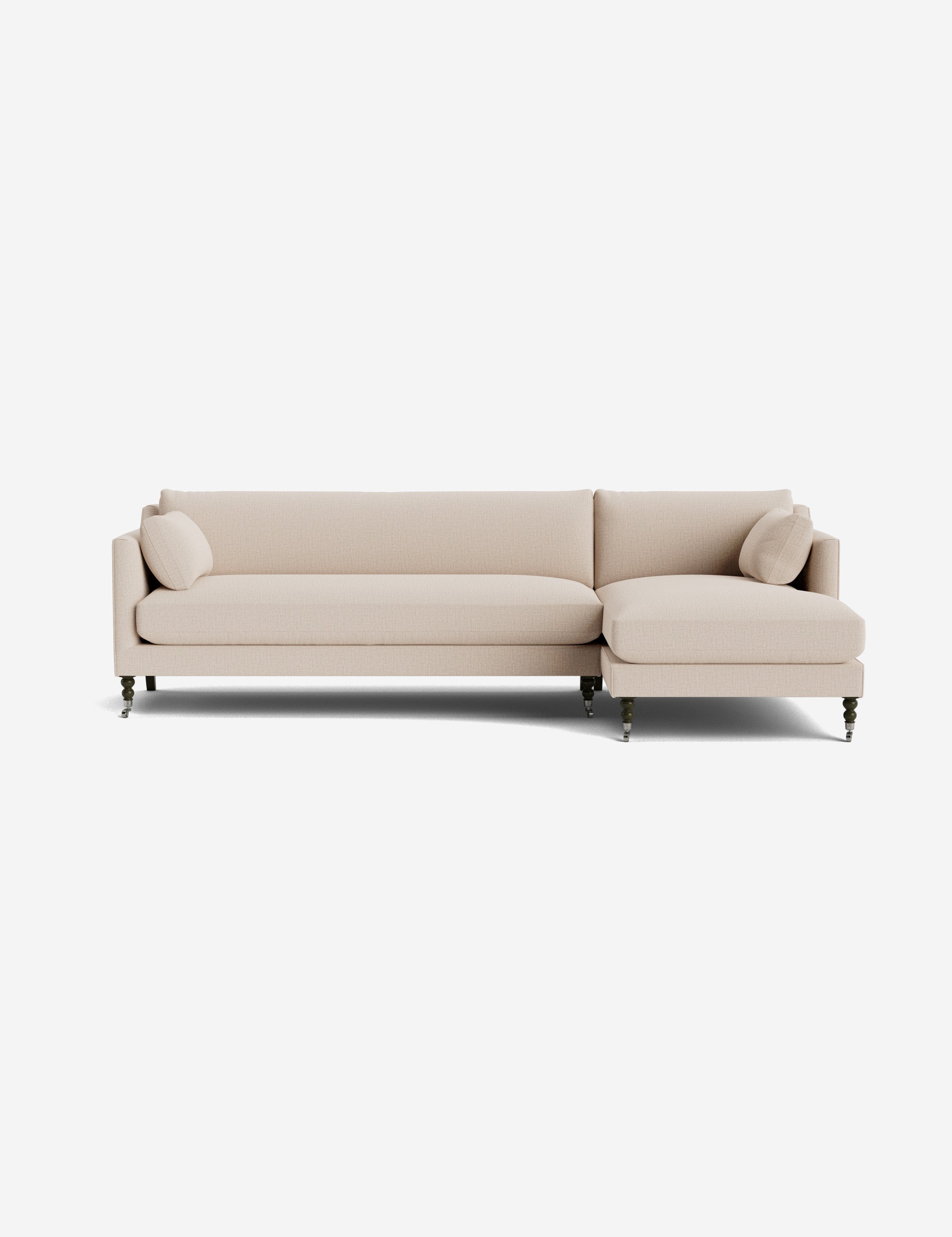 Fabienne Sectional Sofa - Modern L-Shaped Couch with Reversible Chaise, Soft Upholstery & Sturdy Frame for Living Room, Family Room, or Home Theater