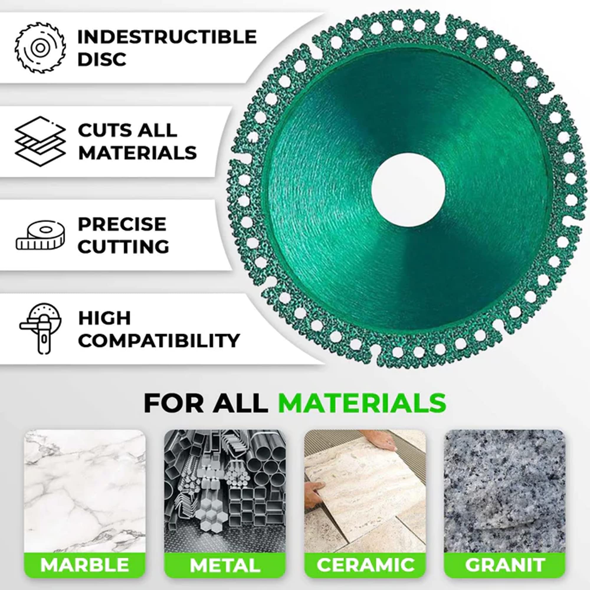 FETNHU 8PCS Indestructible Cutting Disc 2.0 for Angle Grinder - Ultra Durable Metal Cut Off Wheels for Fast Cutting | Perfect for Metalworking, Construction & DIY Projects
