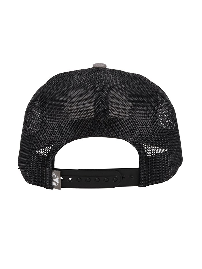Hooey 2122T GYBK Diamond Trucker Hat - Grey & Black Adjustable Snapback Cap for Men & Women - Perfect for Outdoor Activities, Fishing, and Casual Wear