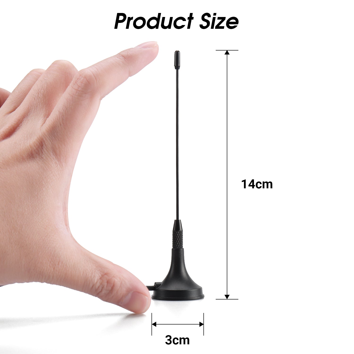 Portable Freeview Digital HD TV Antenna with Magnetic Base for Cars, Trucks & Home Use - Strong Signal Reception for Road Trips & Indoor TV Watching - August DTA180