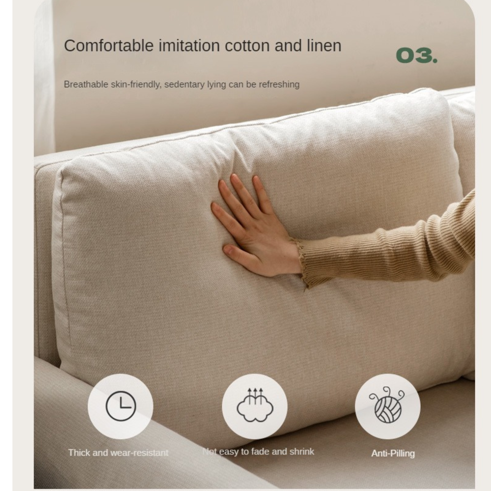 Modern Beech Solid Wood Sofa Bed - Convertible Sleeper for Small Spaces, Guest Room & Studio Apartments