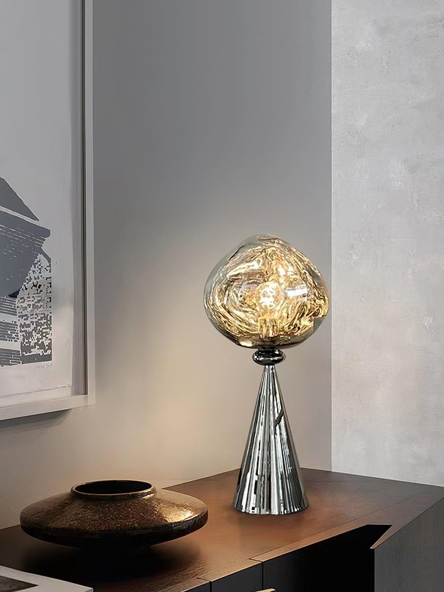 Modern Lava Cone Table Lamp - Stylish Home & Office Decor for Bedroom, Living Room, or Study - Warm Ambient Lighting for Relaxation & Focus