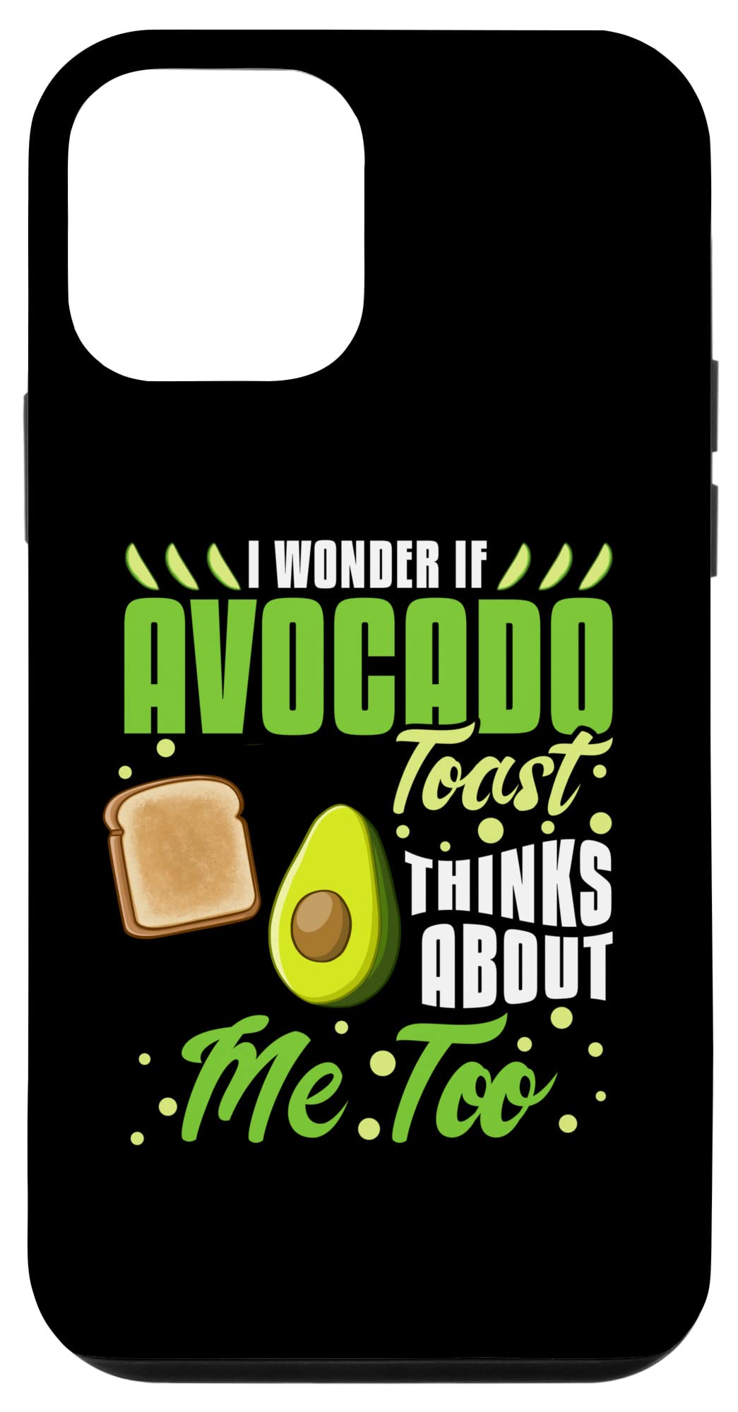 iPhone 12 Mini Phone Case - Cute Avocado Toast Design, Slim Protective Cover for iPhone 12 Mini (5.4