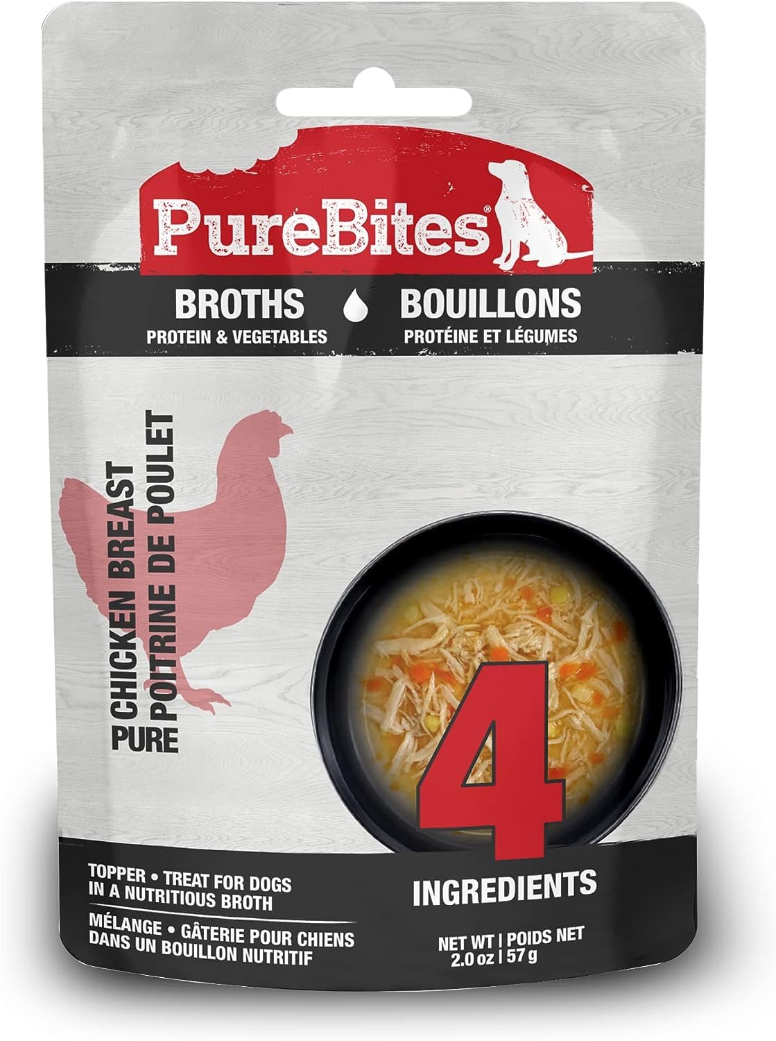 Aurora Grain-Free Dog Broth Variety Pack - 12 Pack (3 Chicken & Beef, 3 Chicken & Vegetables, 3 Tuna & Salmon, 3 Tuna & Vegetables) 2oz Each | Healthy Hydration for Dogs | Perfect for Travel, Training & Senior Dogs