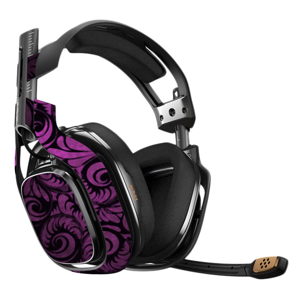 MightySkins Vinyl Decal Wrap Cover for Astro A40 3rd Gen Gaming Headset - Purple Style | Protective, Durable & Customizable Skin | Easy to Apply & Remove | Made in USA | Perfect for Gaming, Streaming & Personalizing Your Headset