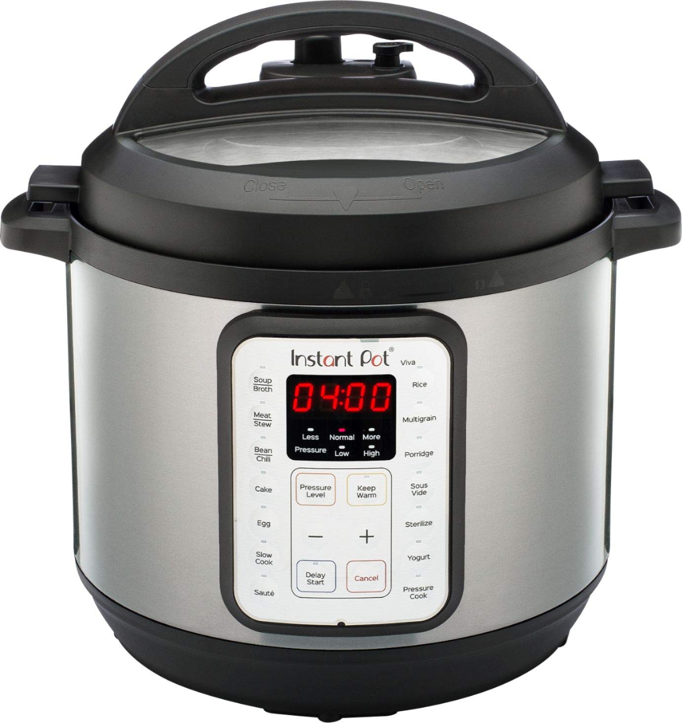 Instant Pot Viva 6Qt 9-in-1 Multi-Cooker, Silver - Electric Pressure Cooker, Slow Cooker, Rice Cooker, Steamer, Sauté Pan, Yogurt Maker, Warmer & Sterilizer - Perfect for Meal Prep, Family Dinners & Healthy Cooking