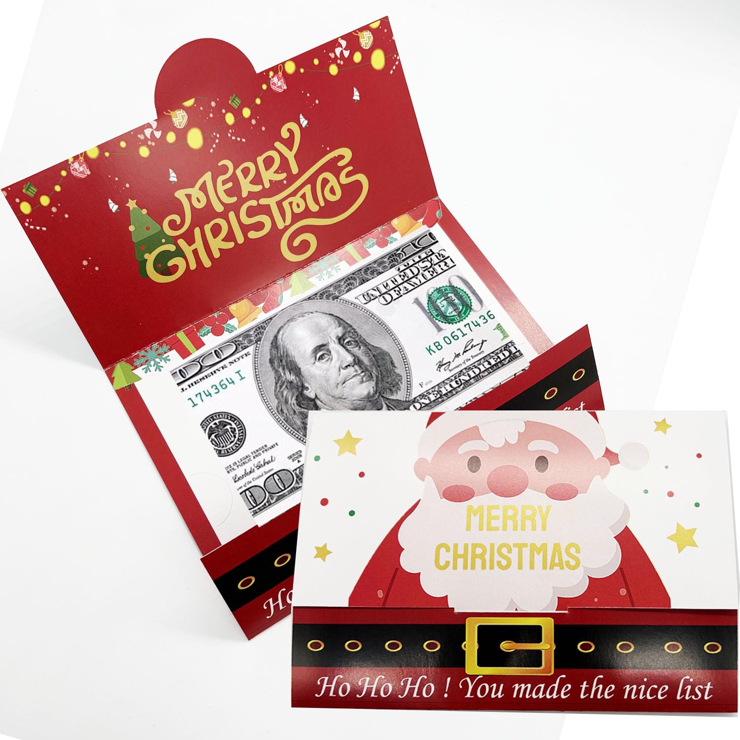 8 Pack Christmas Money Holders & Gift Card Holders - Holiday Party Favor, Birthday Cash Envelopes for Gifts, Cards, and Money (Perfect for Christmas Parties, Birthdays, and Special Occasions)