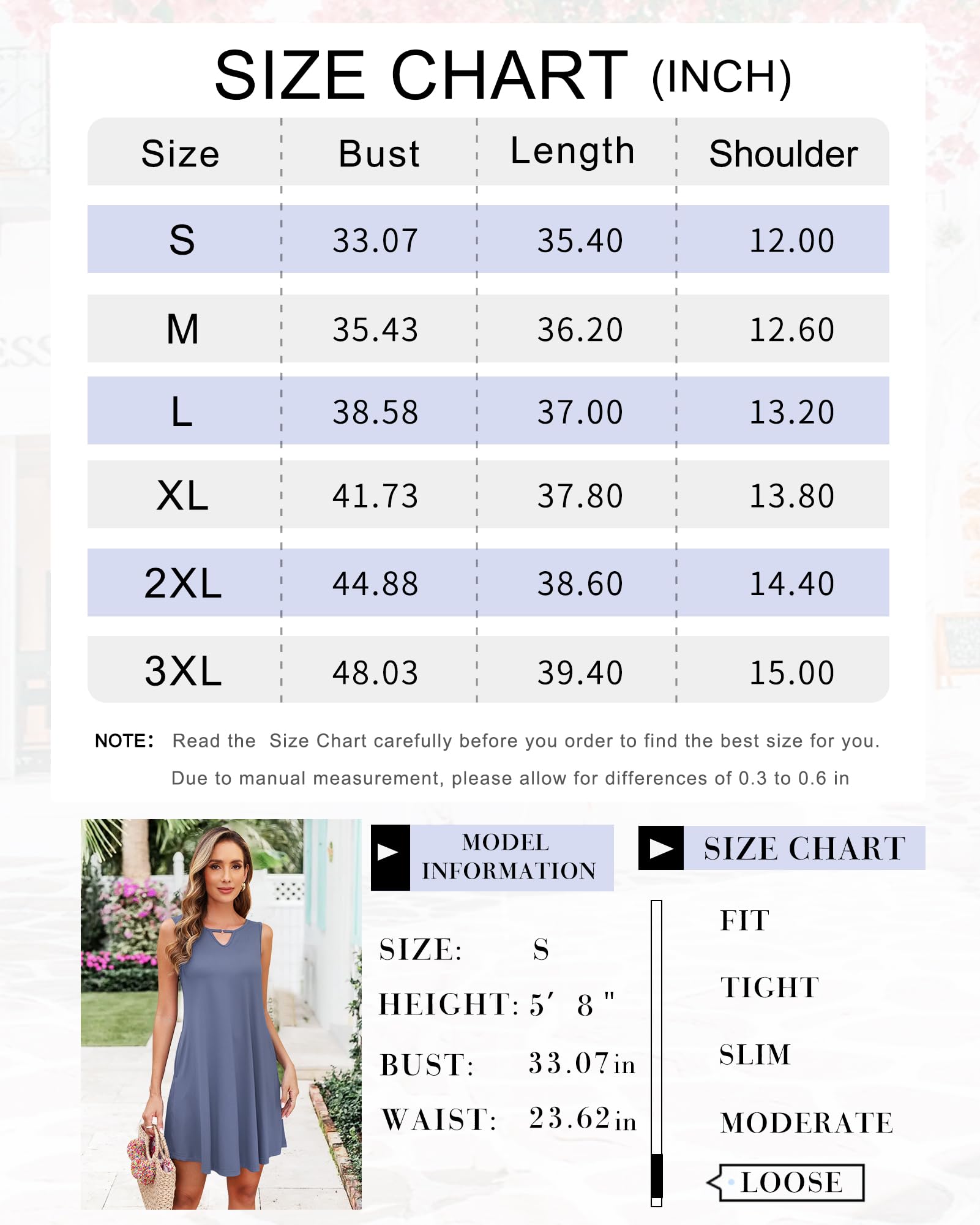 Women's Casual Sleeveless Sundress - Flowy Summer Dress with Pockets, Beach Cover Up, Party & Vacation Outfit