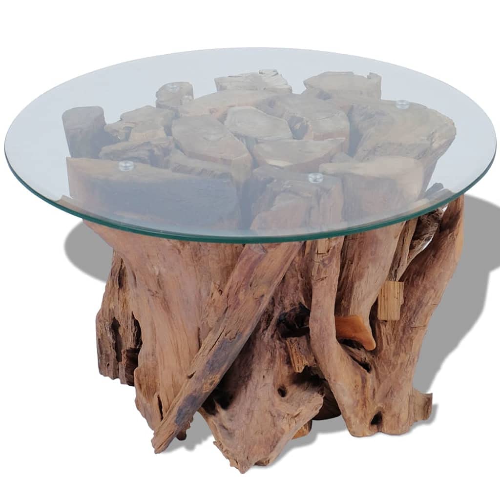 SKM Solid Teak Driftwood Coffee Table 23.6