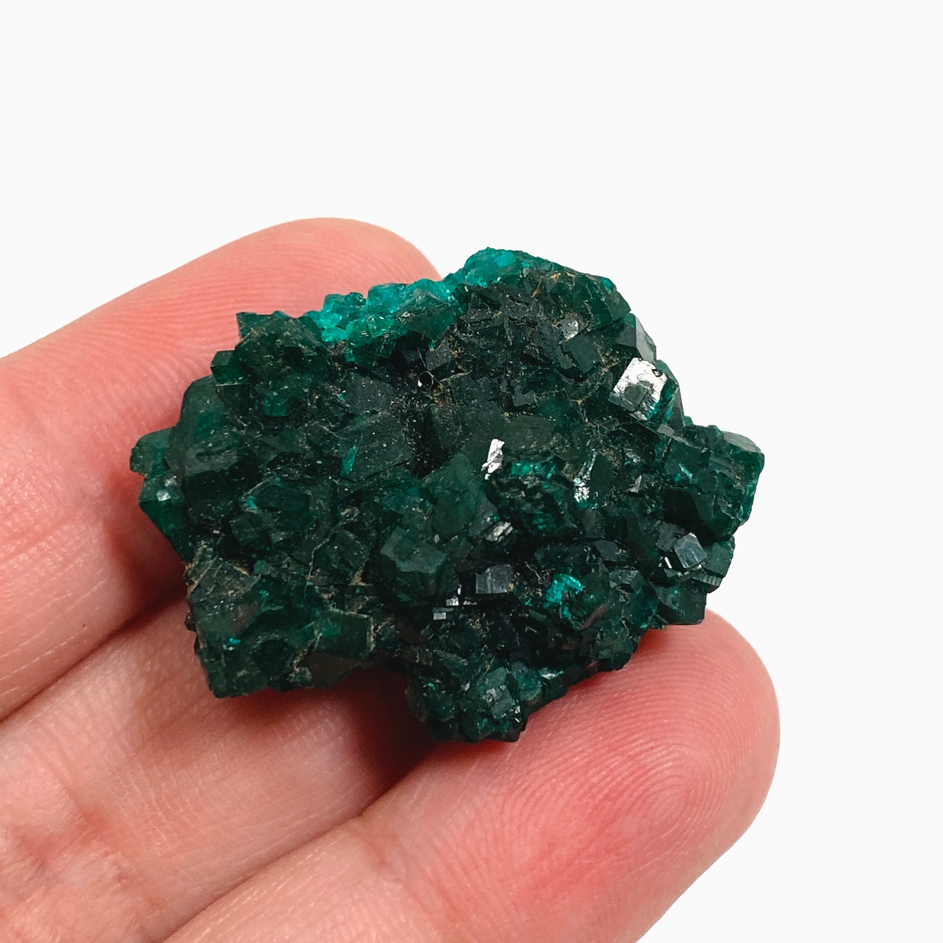 Natural Dioptase Crystal Specimen - Rare Green Mineral Collection for Healing & Meditation - Perfect for Home Decor, Jewelry Making & Spiritual Practices