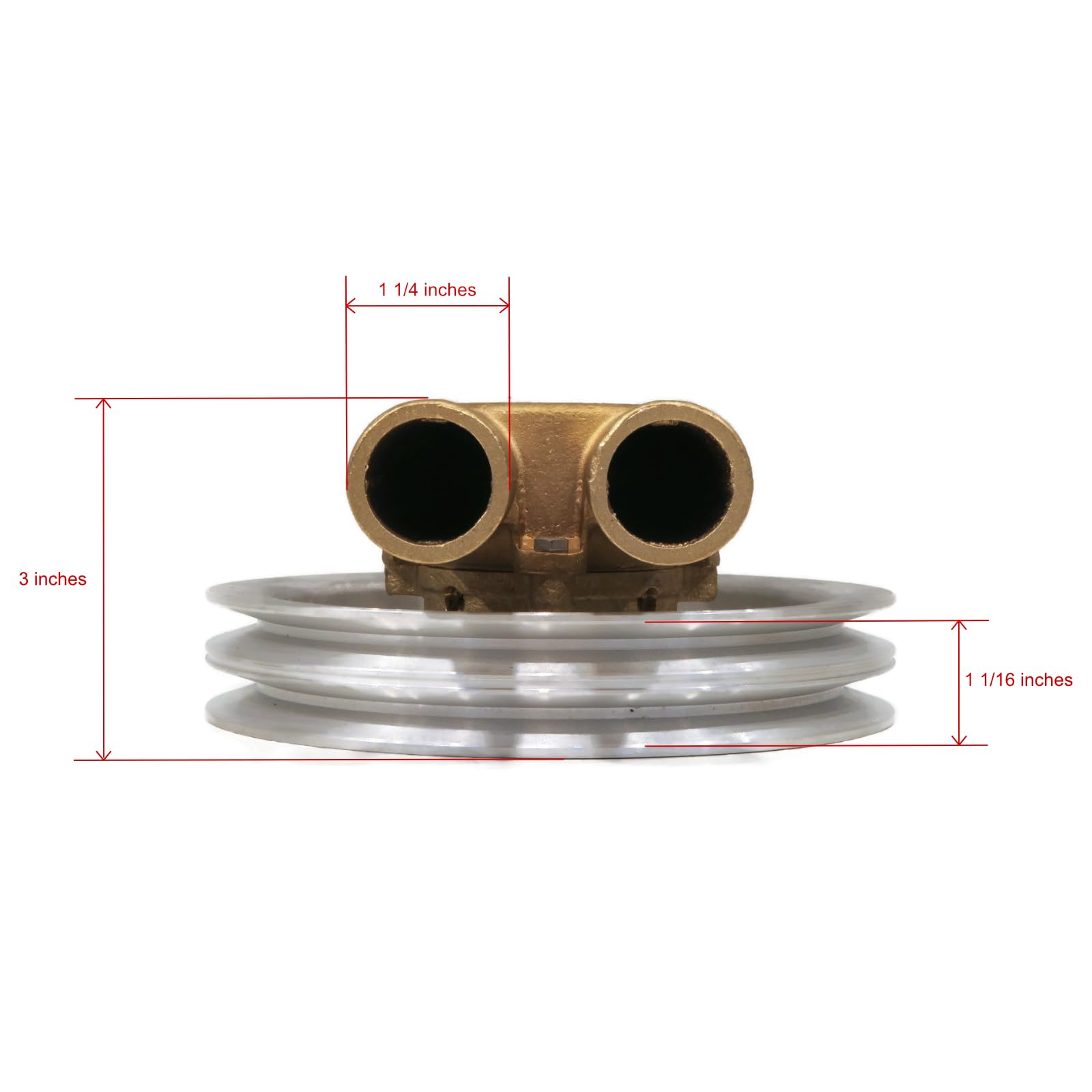 Volvo Penta 21951348, 21213660, 3862567 Raw Sea Water Pump Assembly with Impeller Replacement - Perfect for Marine Engine Cooling Systems on Boats and Yachts