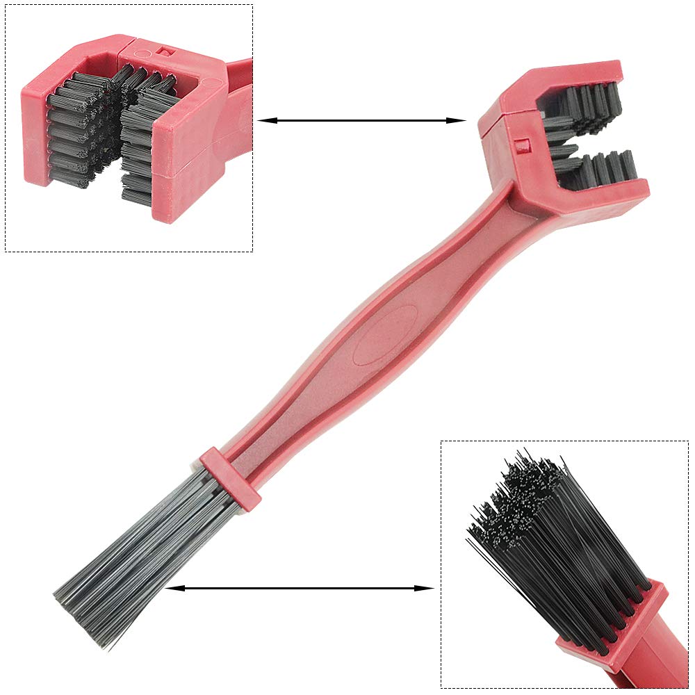 WMYCONGCONG 4-Piece Bike Chain Cleaning Brush Set - Motorcycle & Bicycle Chain Scrubber for MTB, Mountain, Road Bikes - Perfect for Deep Cleaning and Maintenance Before Long Rides