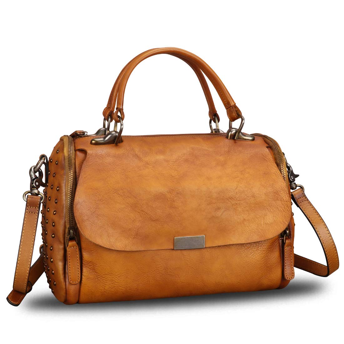 Genuine Leather Satchel Purses for Women - Vintage Handmade Crossbody Shoulder Bag - Perfect for Work, Travel & Everyday Use
