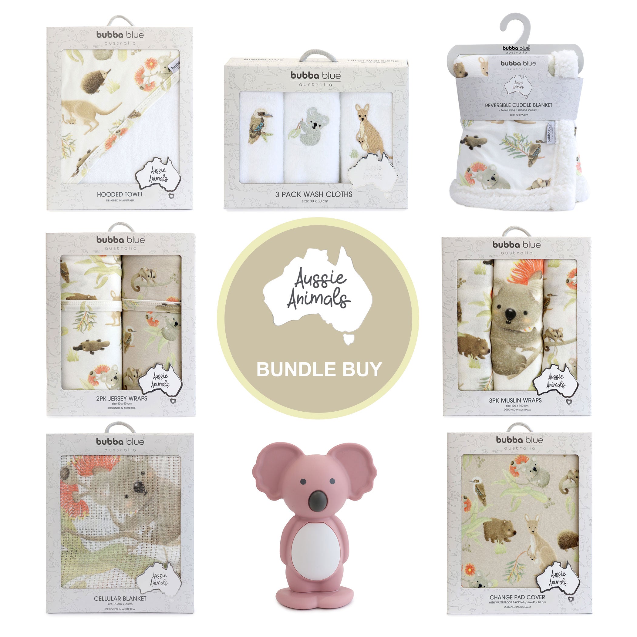 Australian Animals Plush Toy Bundle - Cute Kangaroo & Koala Stuffed Animals for Kids | Perfect for Gifts, Nursery Decor & Playtime