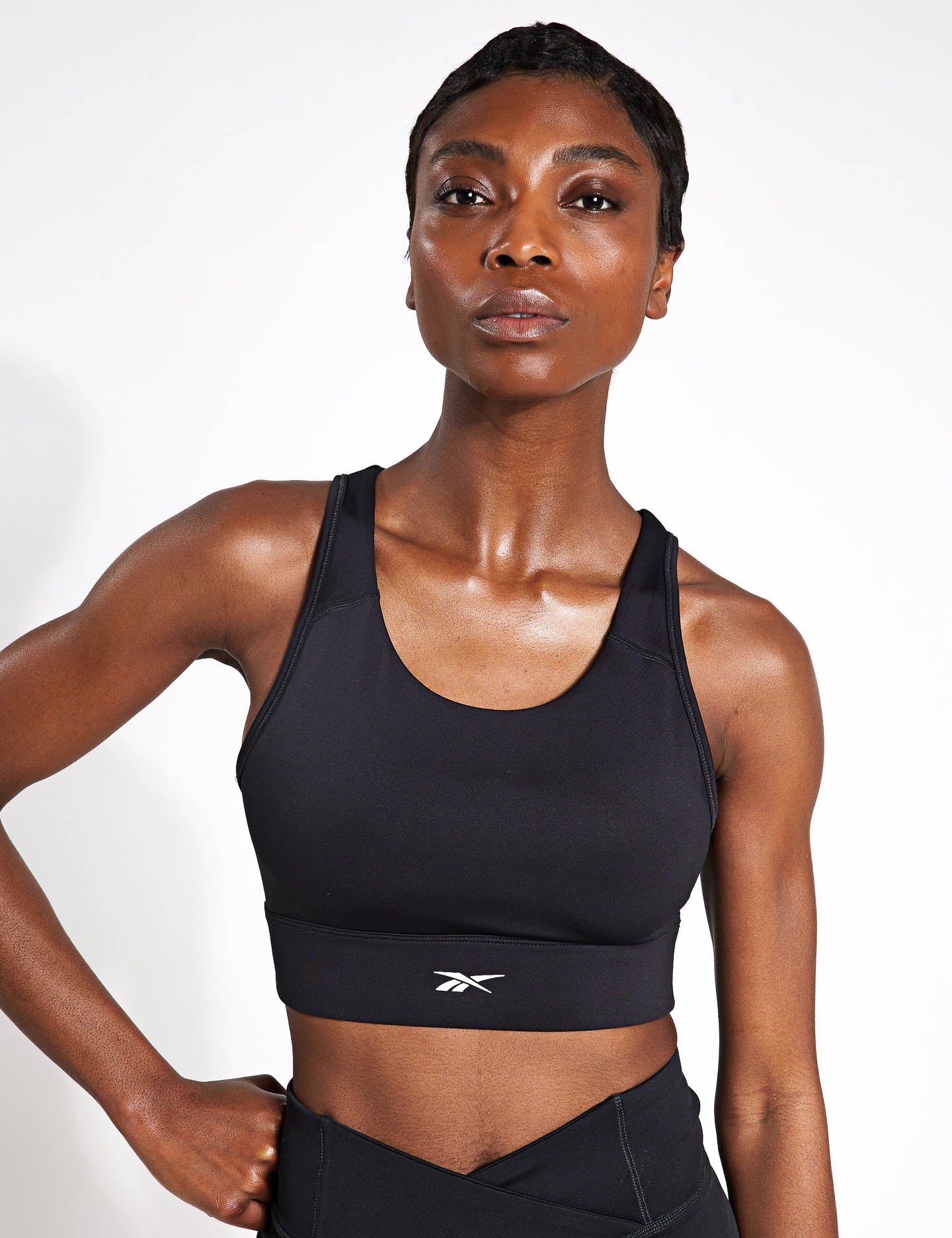 ID Train High Support Sports Bra for Women - Night Black - Perfect for Running, Yoga & Gym Workouts