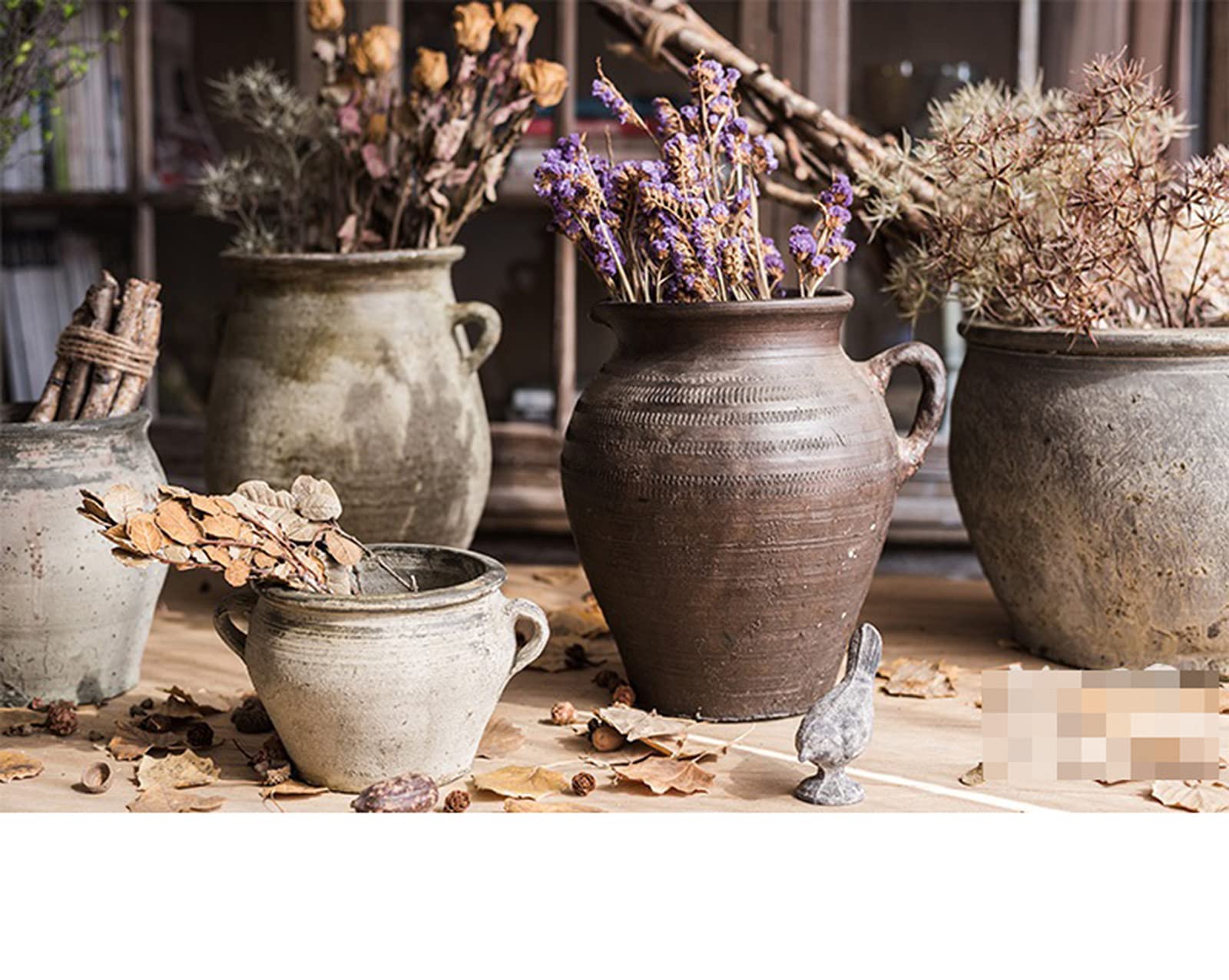 Retro Style Terracotta Bonsai Flower Pot - 23x33cm Art Planter for Indoor Plants, Balcony & Small Garden Decor | Perfect for Succulents, Herbs & Flower Arrangements