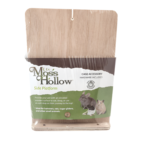Moss Hollow Wooden Cage Platform - Natural Wooden Bird Perch & Play Stand for Parrots, Cockatiels, and Small Birds - Perfect for Cage Accessories, Climbing, and Playtime Activities