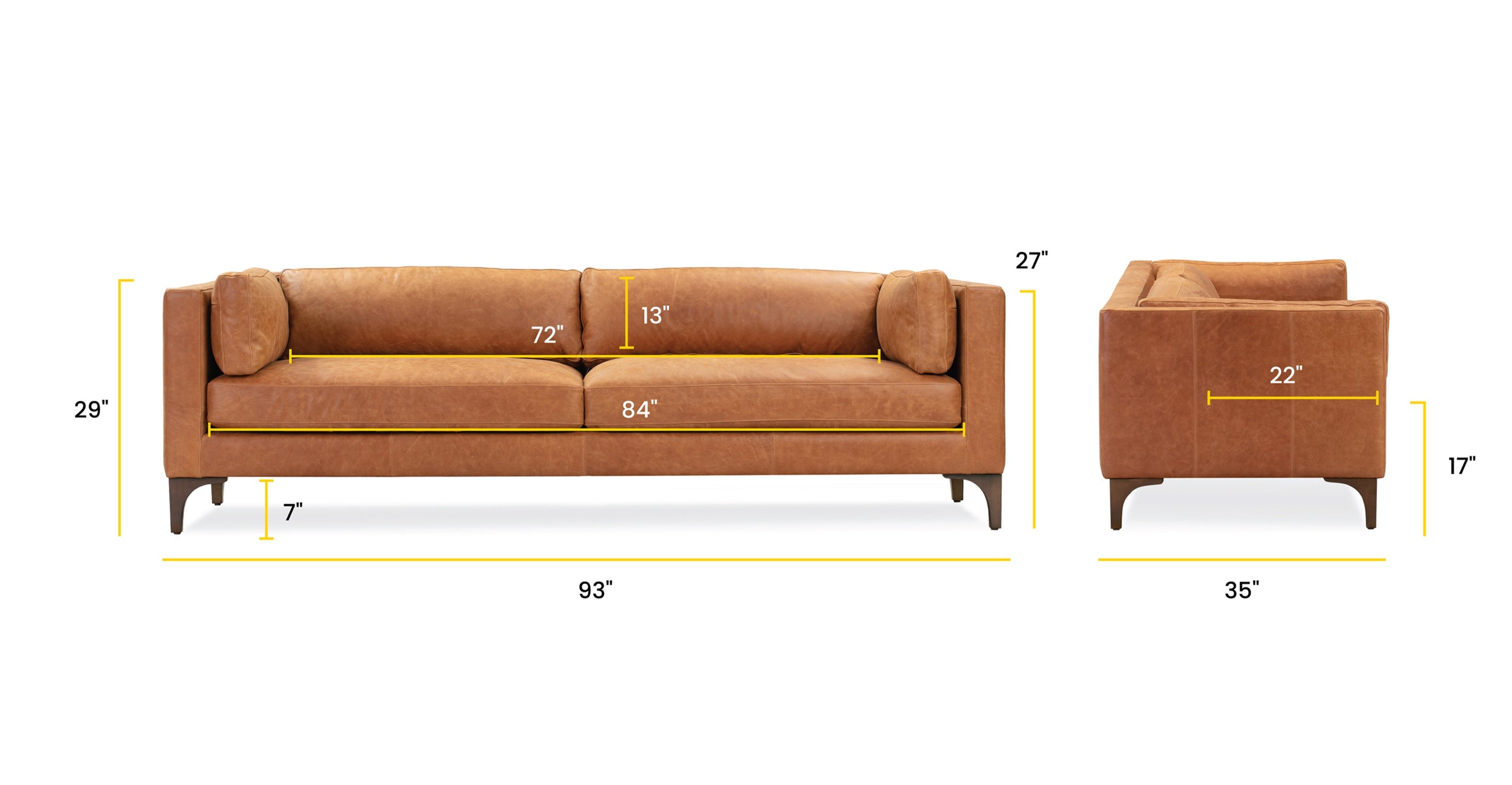 Premium Argan Leather Sofa - Luxurious Genuine Leather Couch for Living Room, Office & Lounge - Modern Comfortable Sectional Sofa for Home Decor