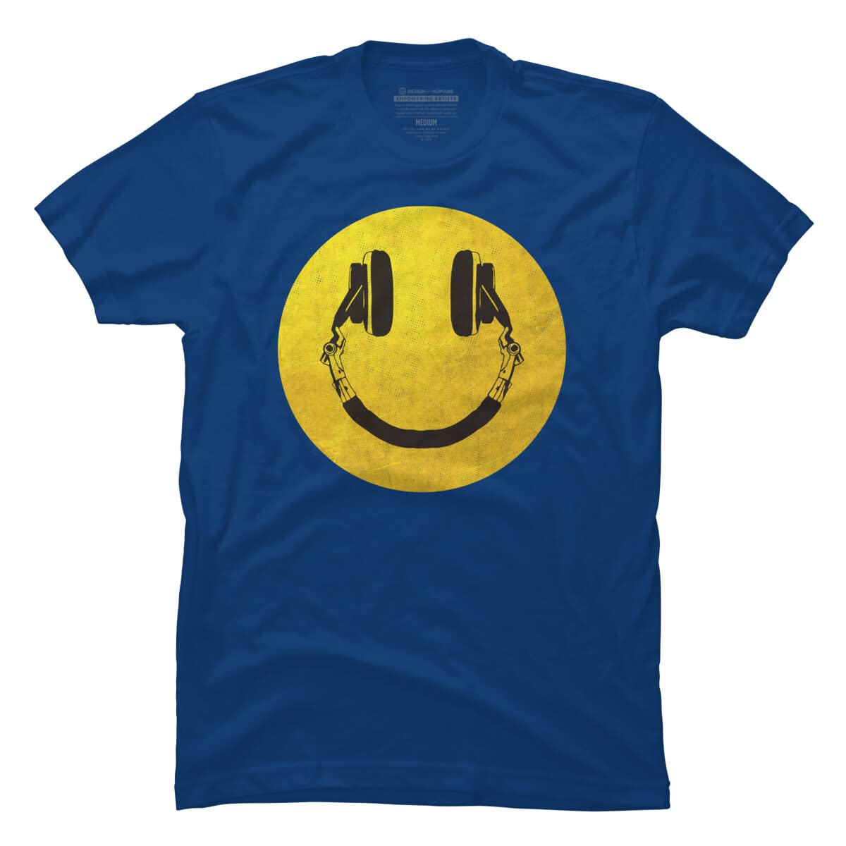 ArtTypeMachine Men's Music Smile Graphic T-Shirt - Soft Cotton Tee for Concerts, Festivals & Casual Wear